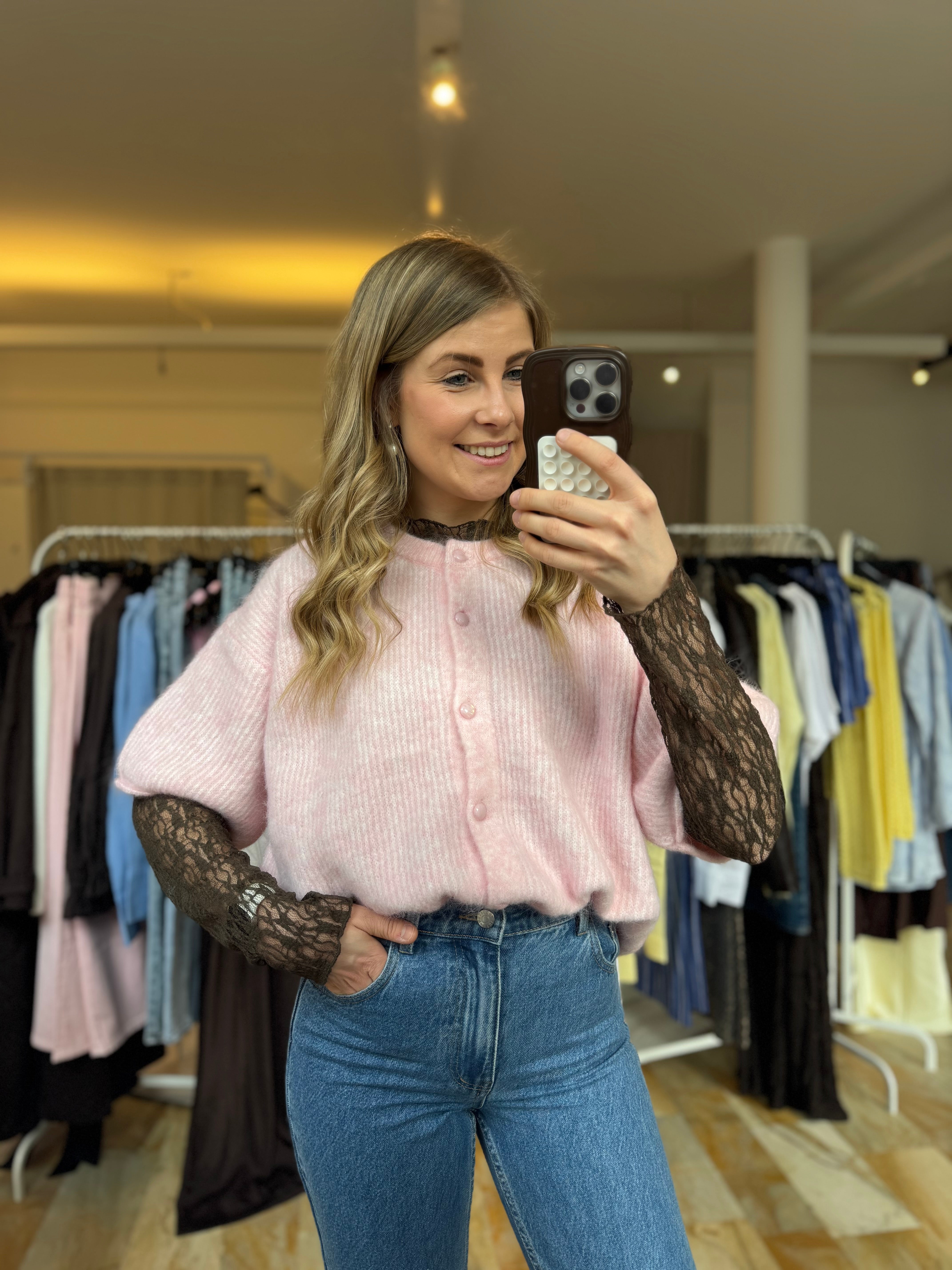 Strickcardigan Butter - Kurze Ärmel - verschiedene Farben