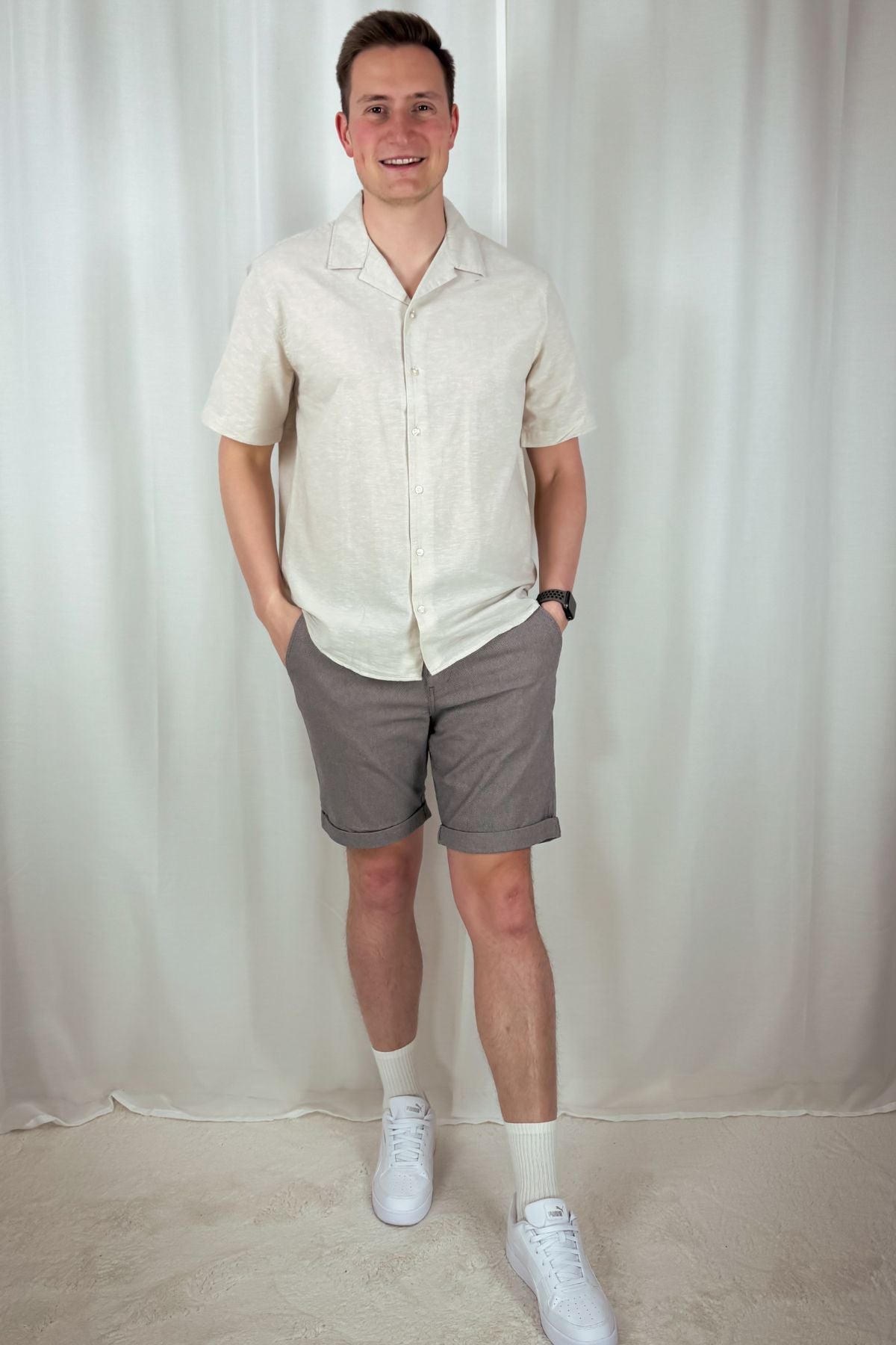 Leinenhemd Regsun - beige