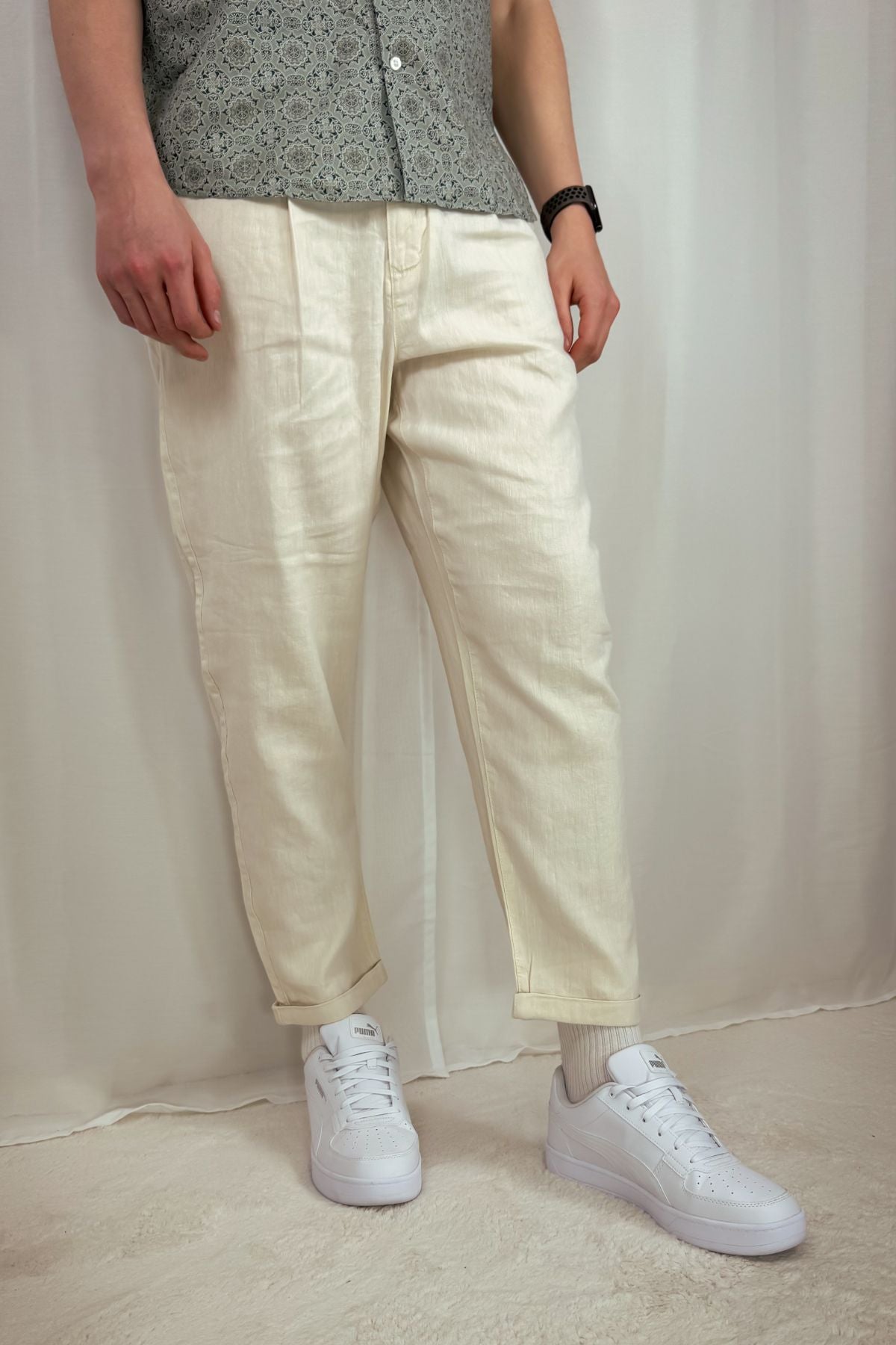 Sun Pleat Hose - Cropped