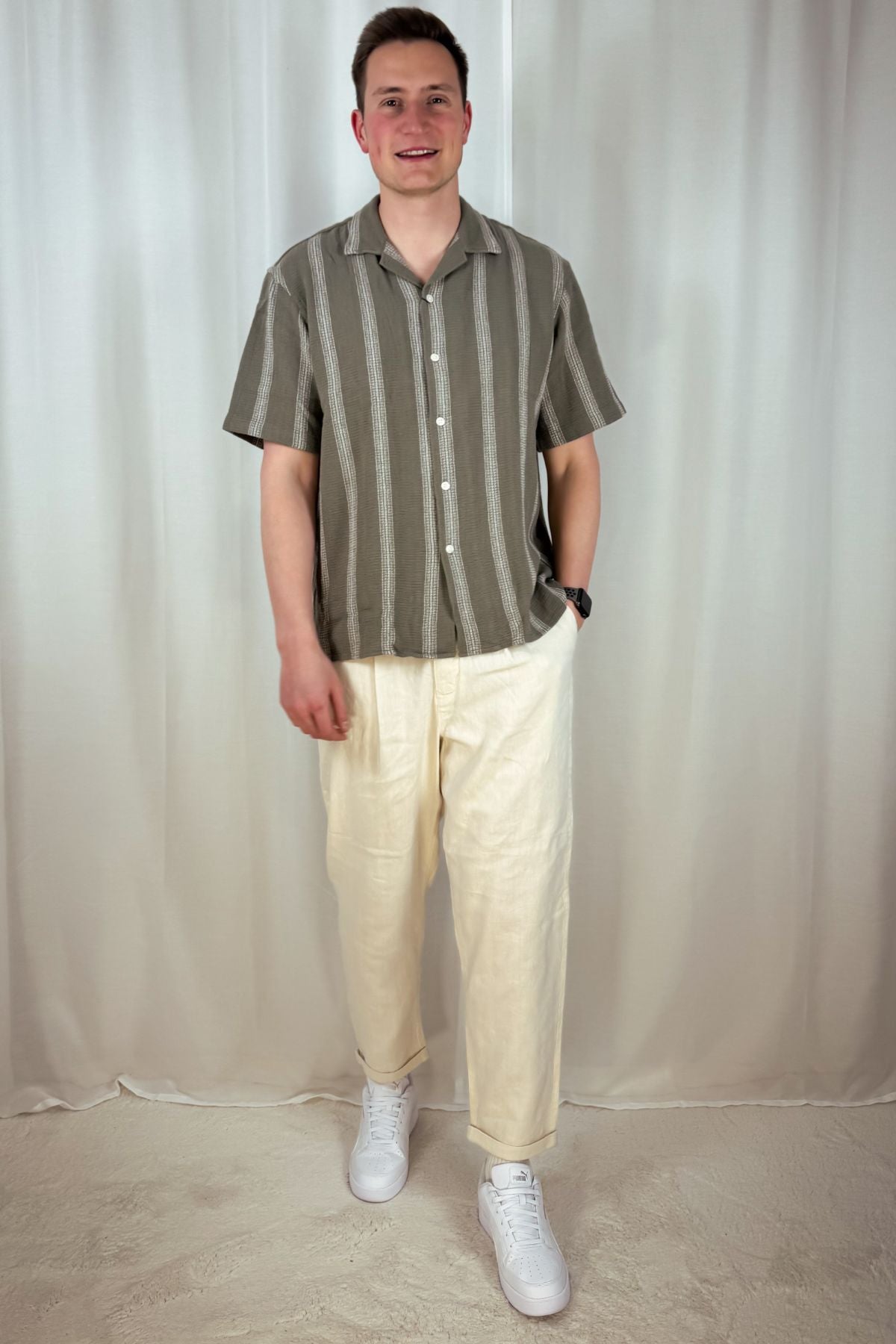 Sun Pleat Hose - Cropped