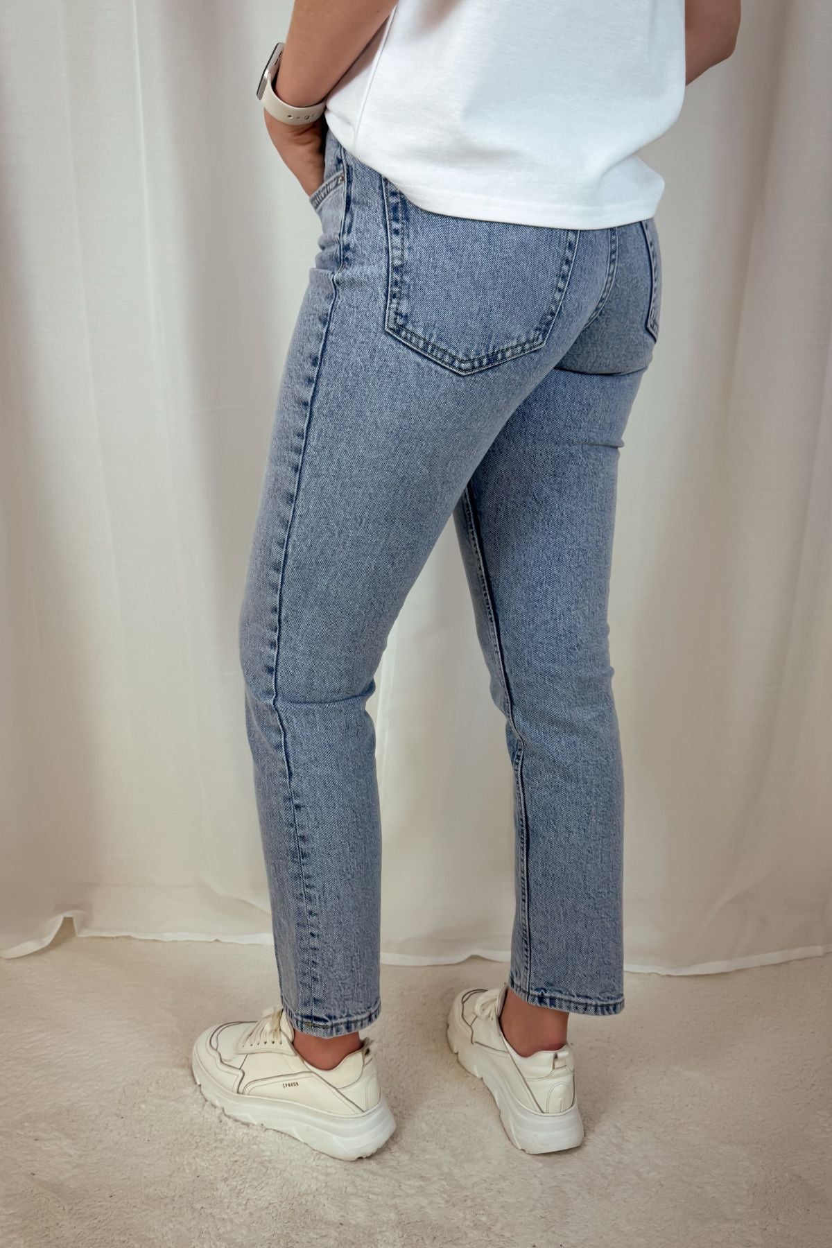 Straight Jeans slimfit - hellblau