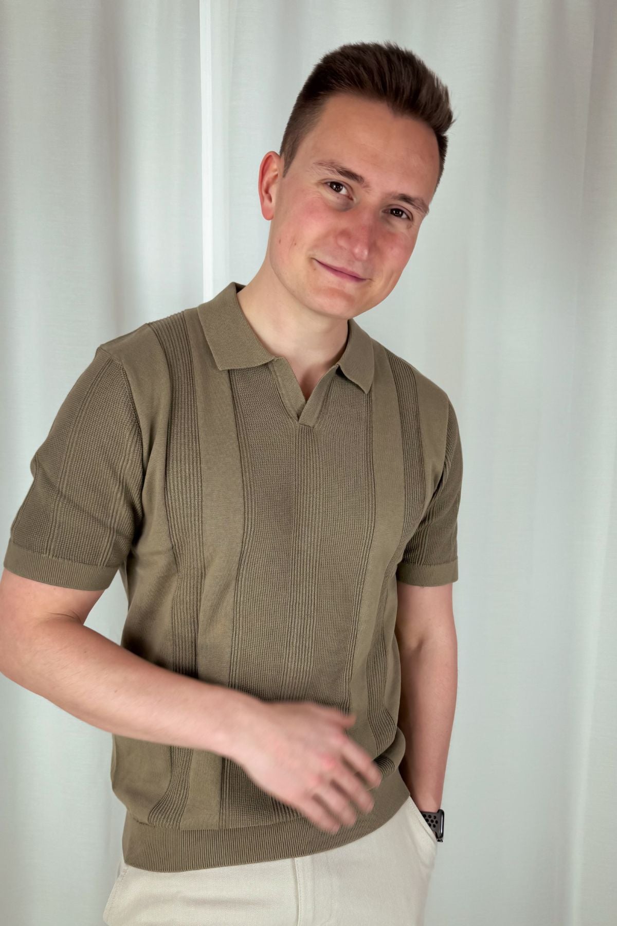 Strickpolo Channing - Grün