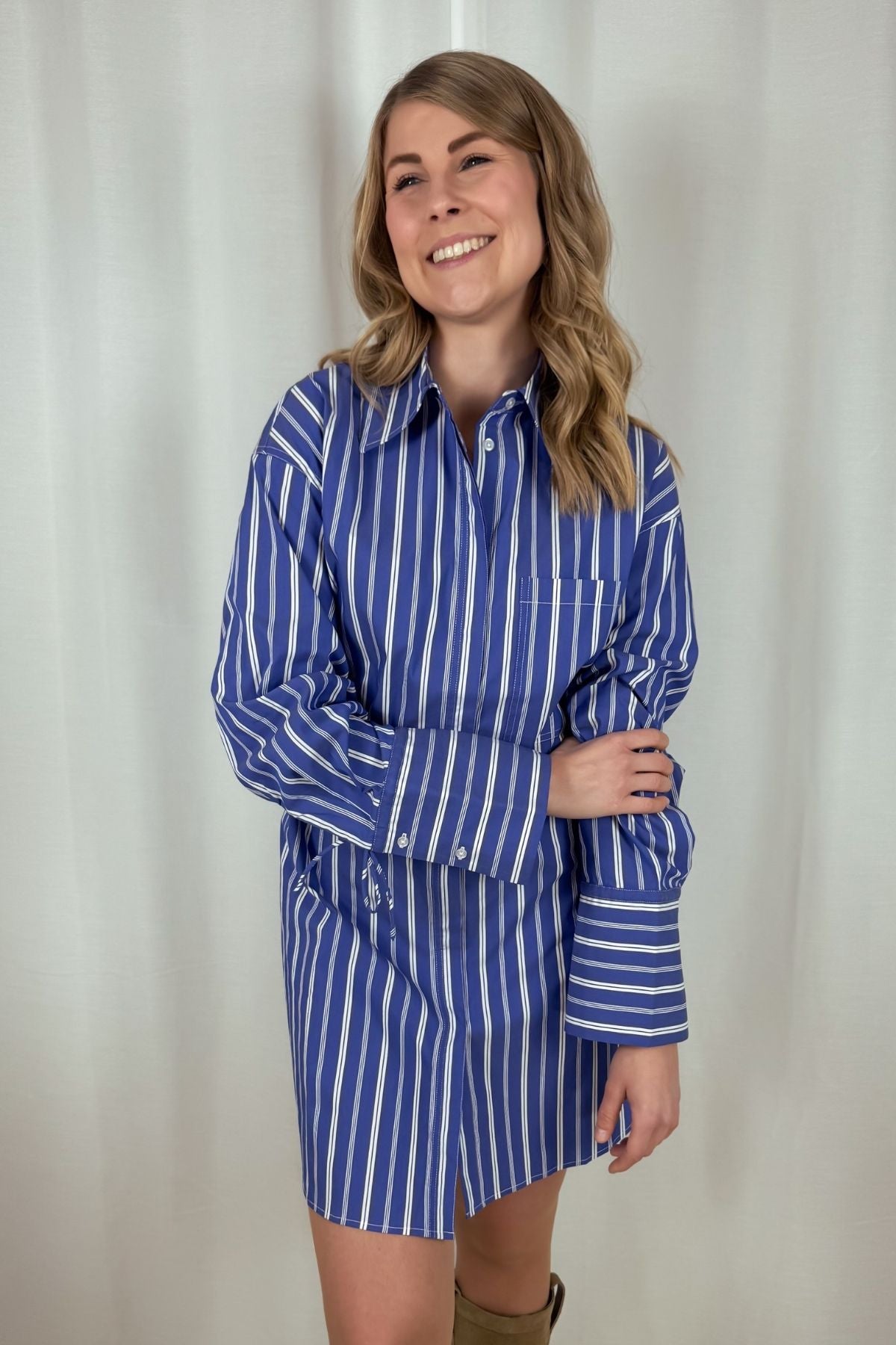 Kleid Deloris - blau gestreift