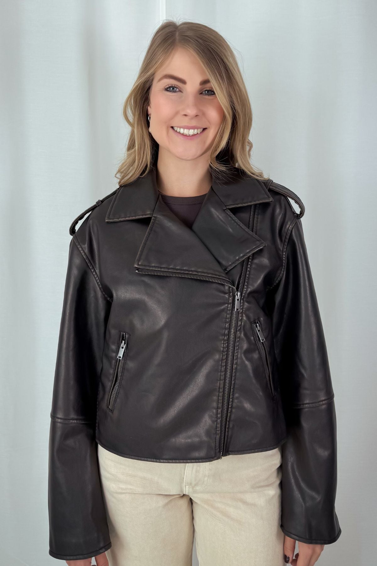Lederjacke - braun