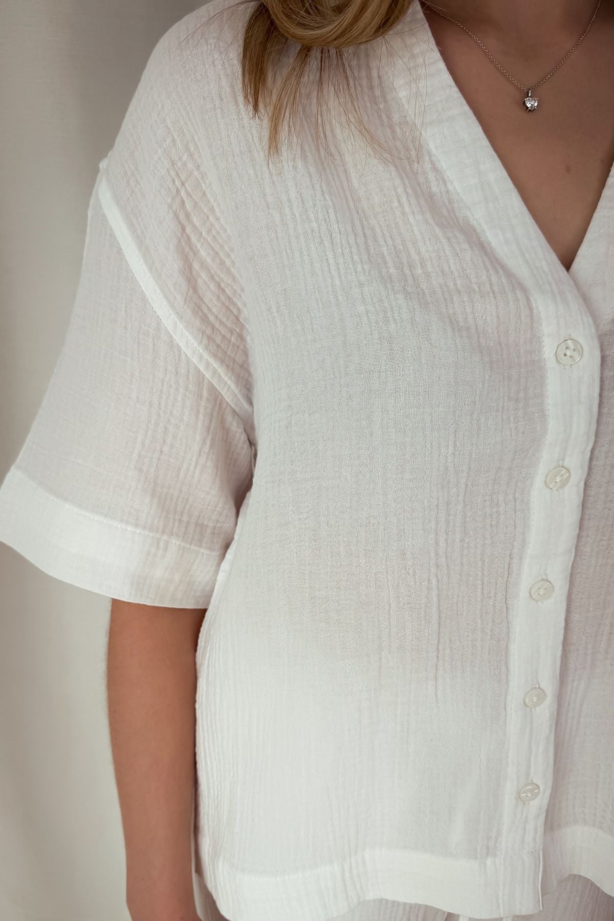 Musselinshirt Gauze - schwarz & weiß
