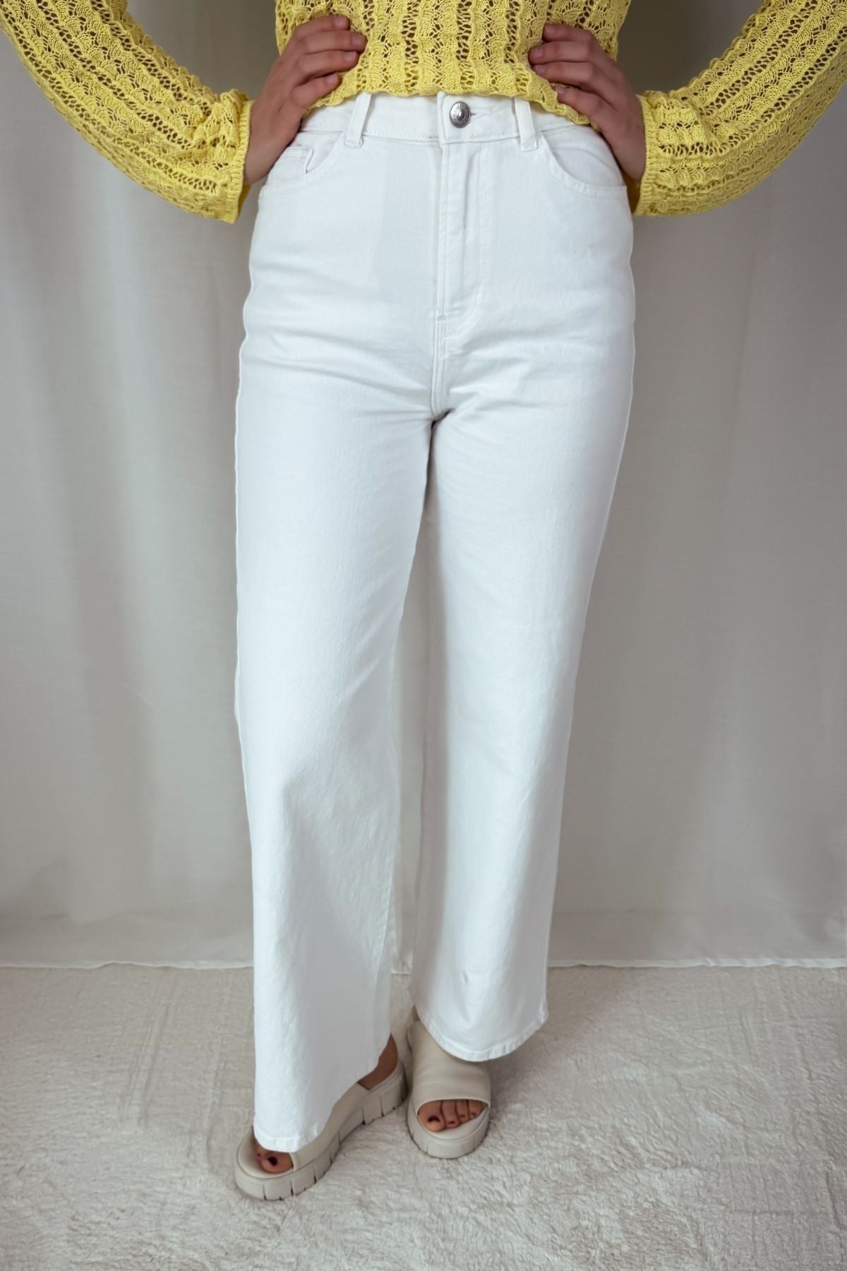 Weite Jeans Selma - weiß