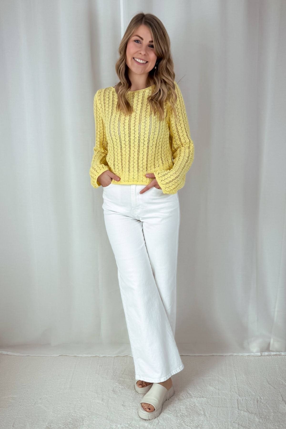 Weite Jeans Selma - weiß
