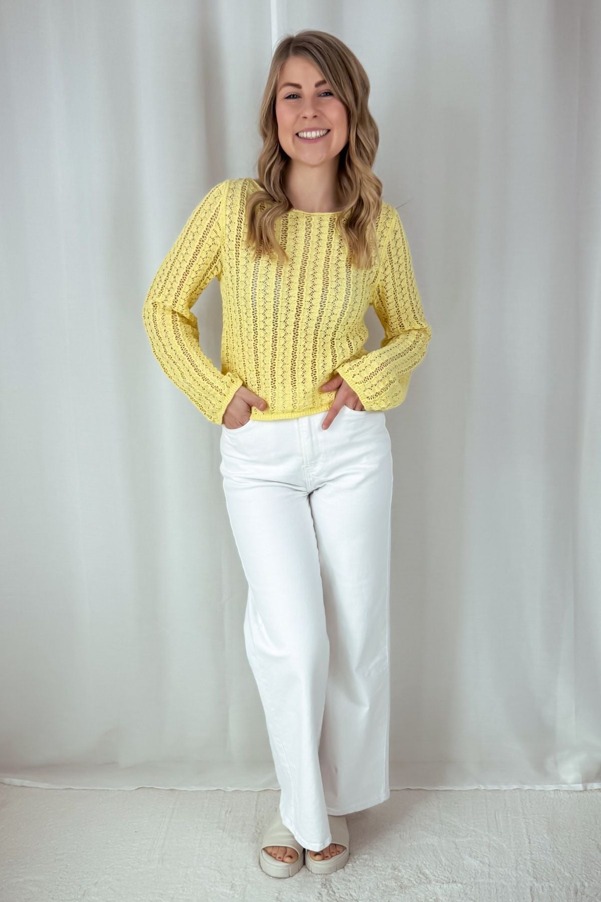 Weite Jeans Selma - weiß