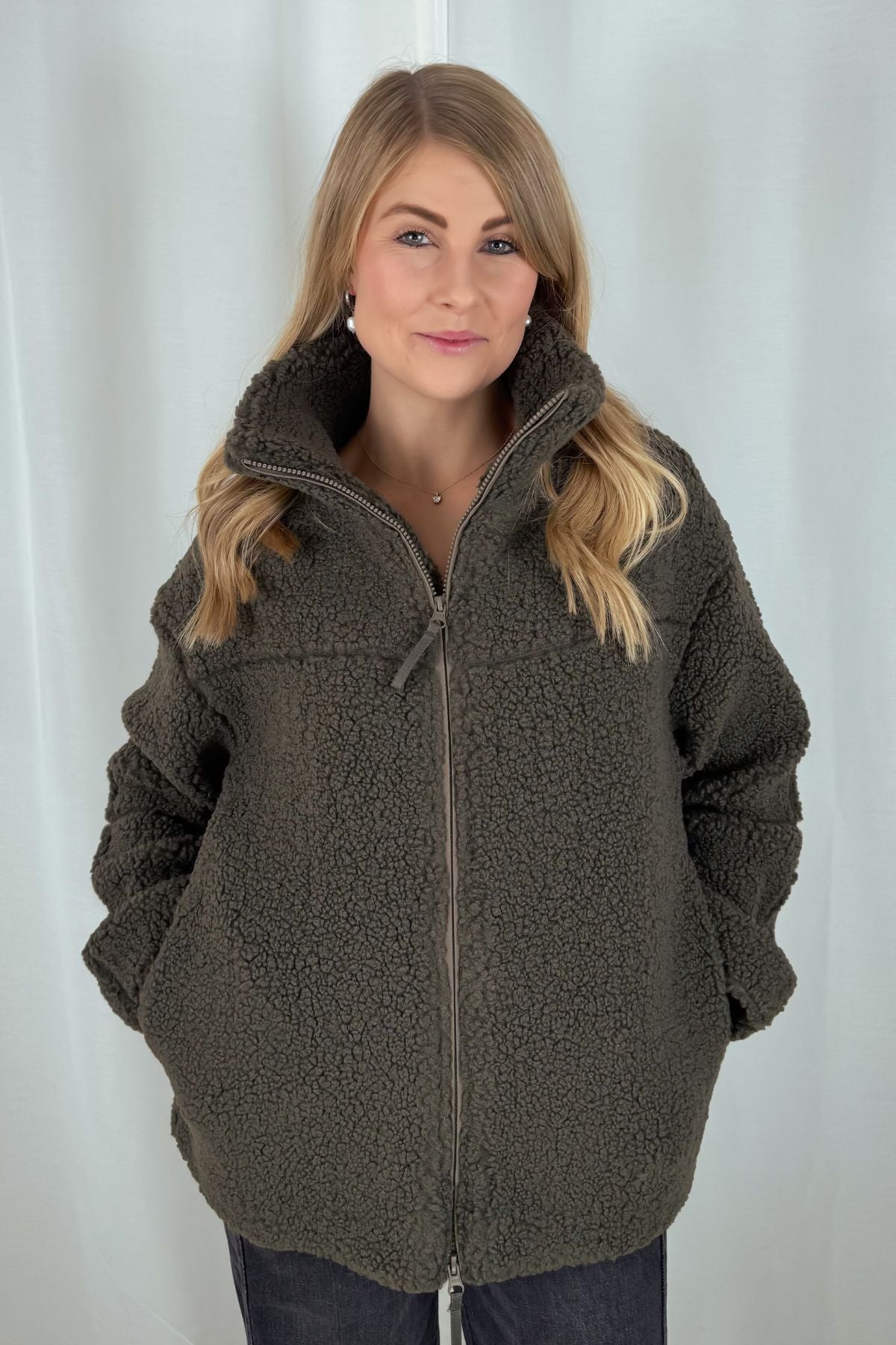 Teddy Jacke - grün