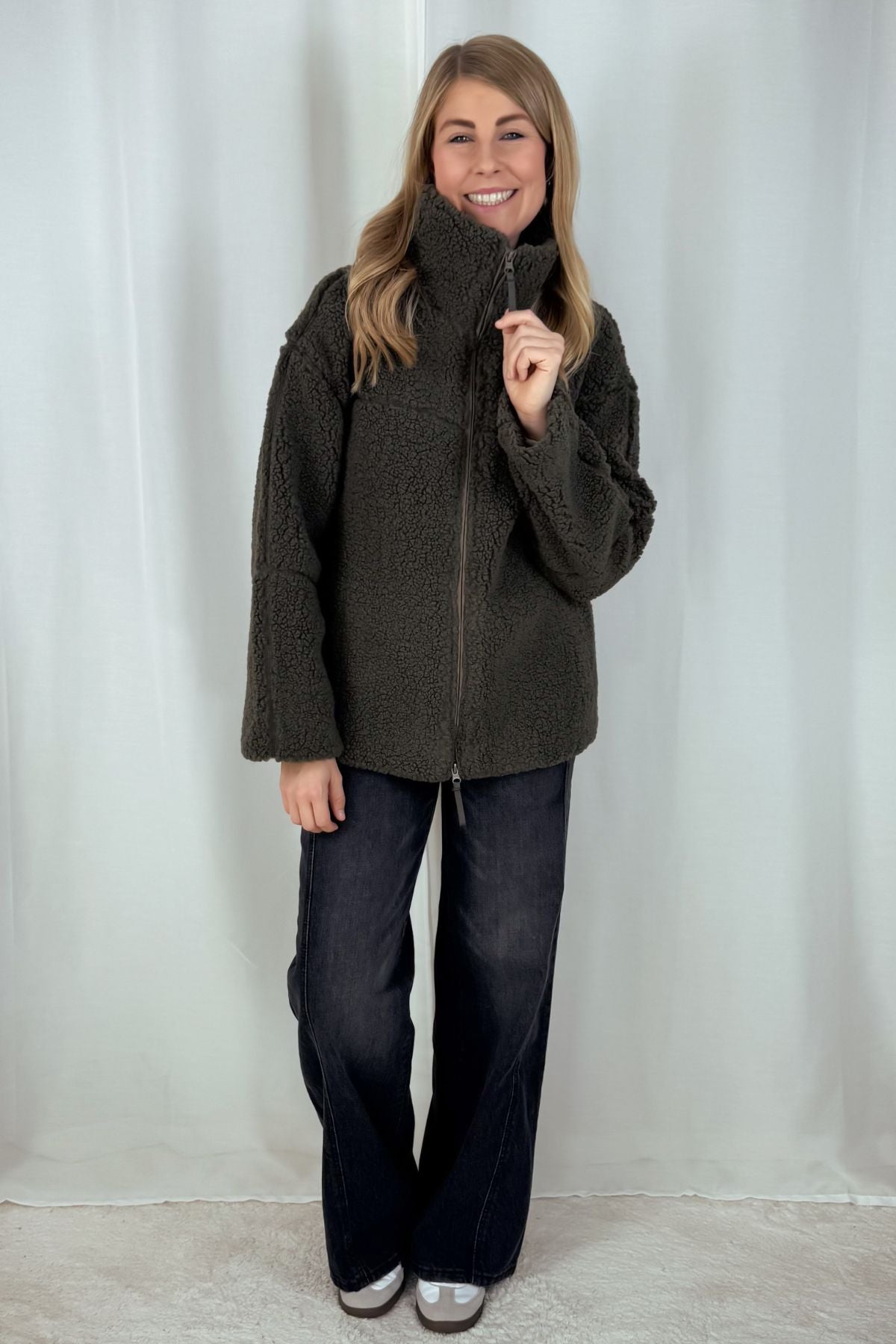 Teddy Jacke - grün