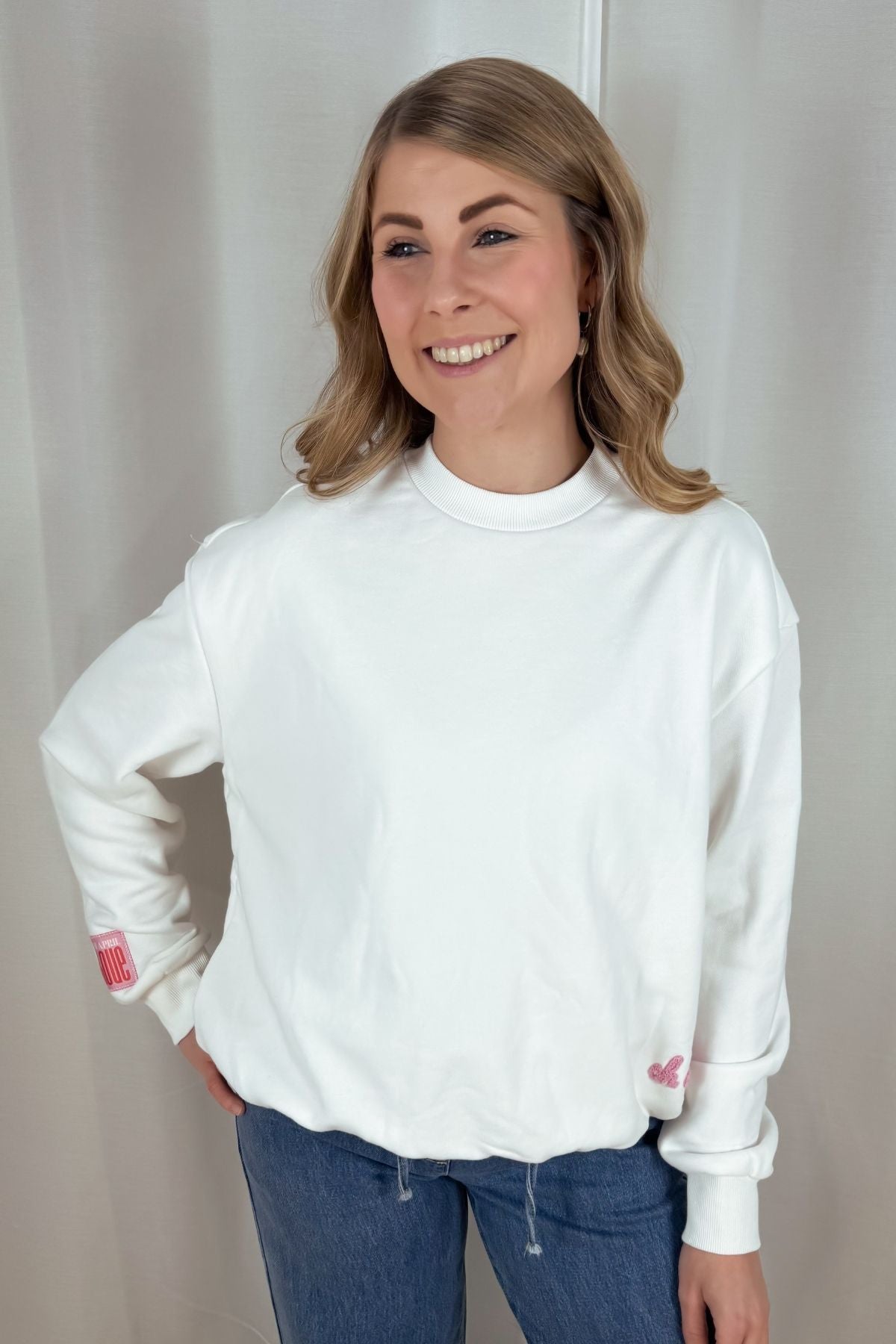 Ballon Sweater Zuri - weiß