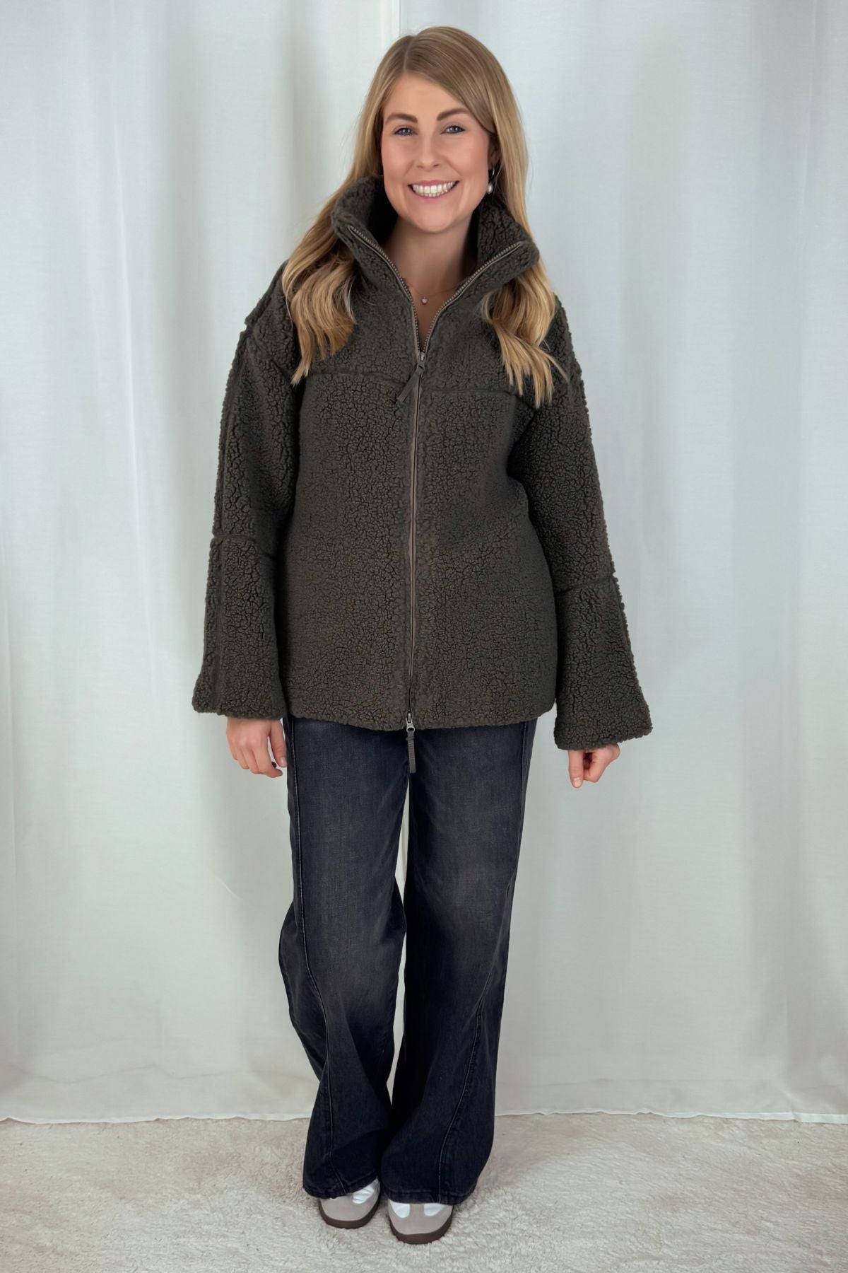Teddy Jacke - grün