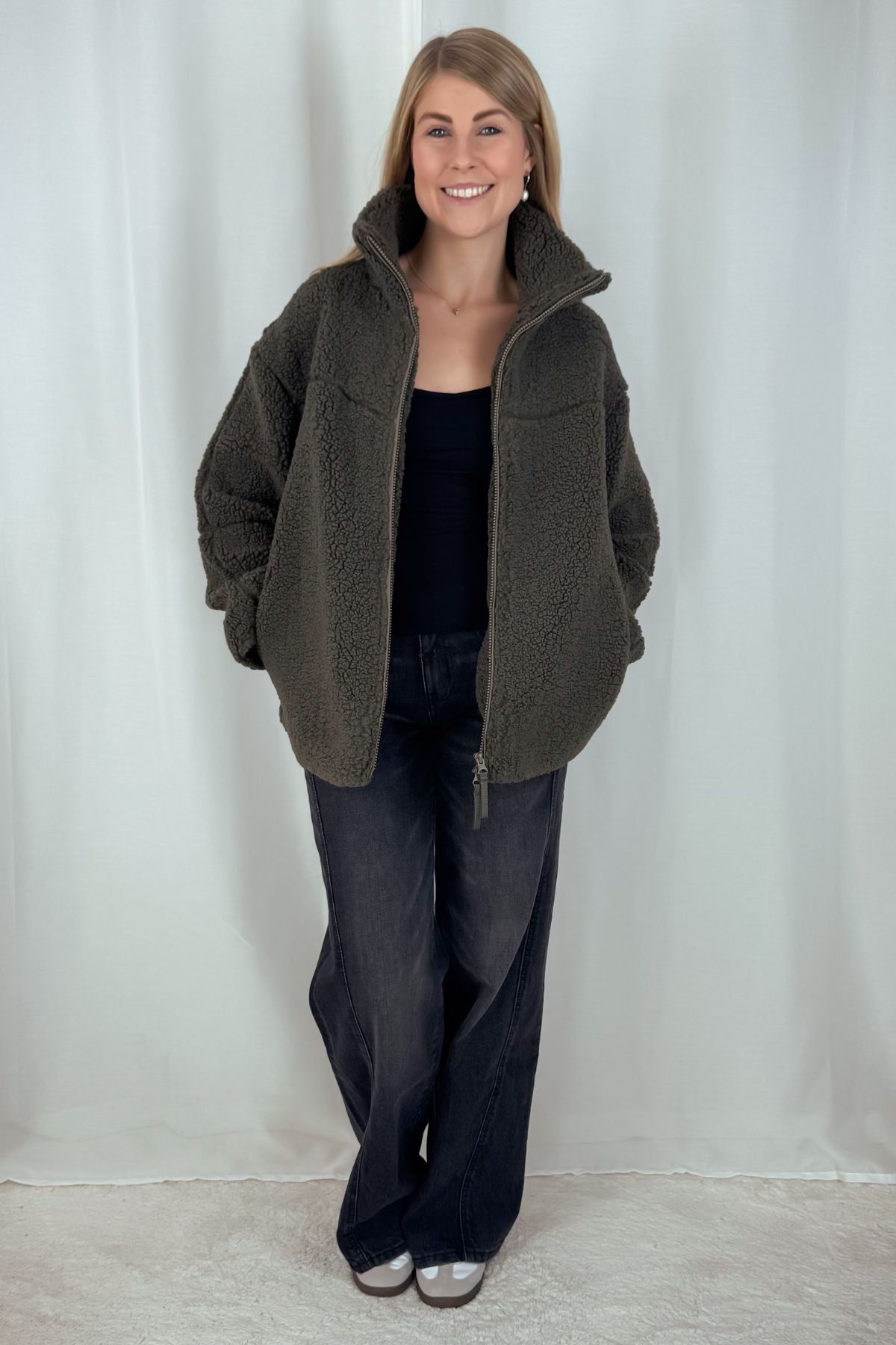 Teddy Jacke - grün