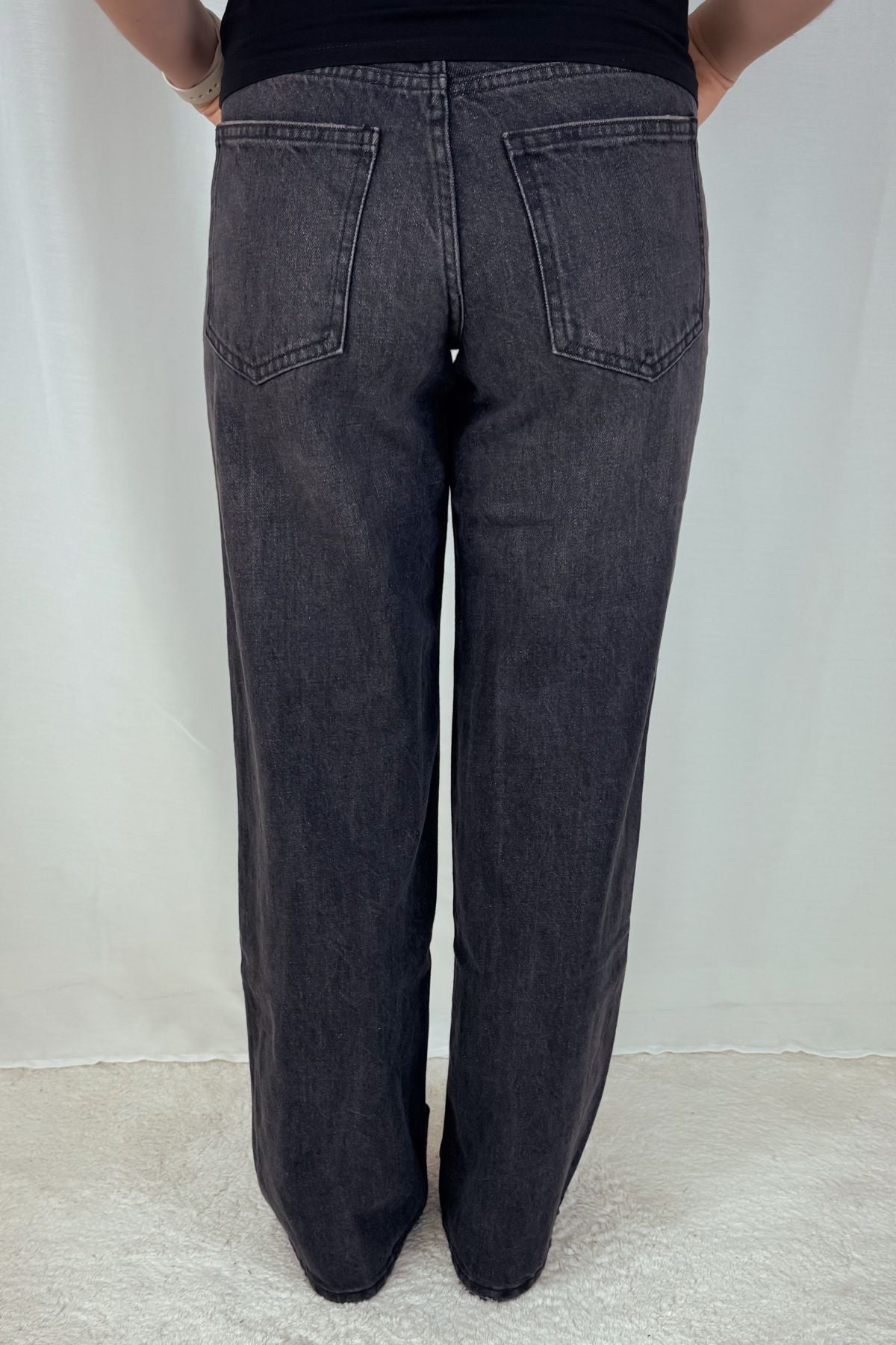 Jeans - Weite Passform - offblack