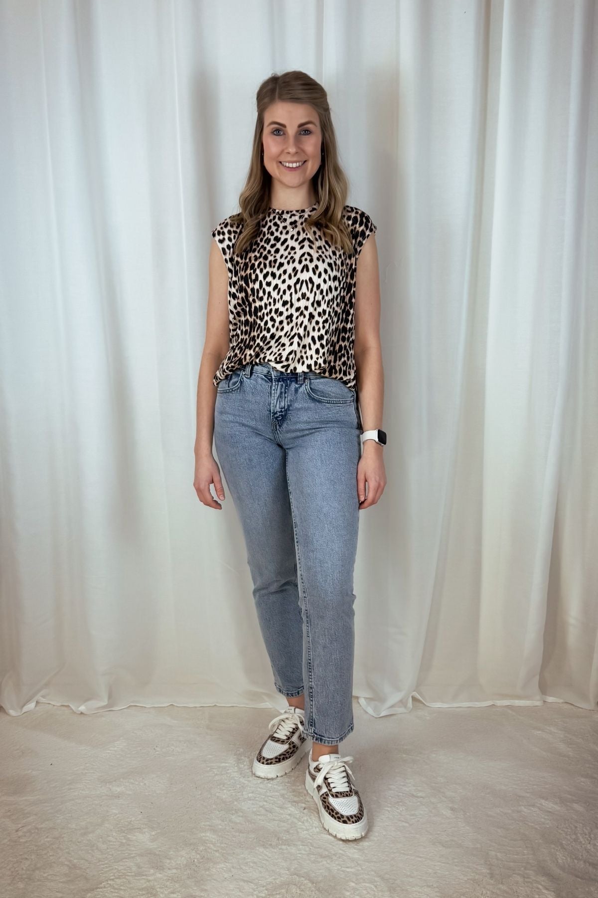 Dunn Plissee Top - leo