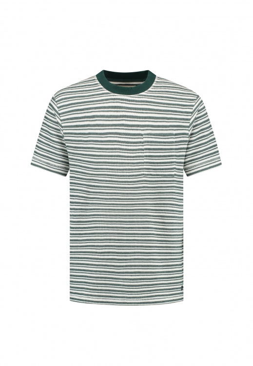 T-Shirt Neo - grün weiß gestreift