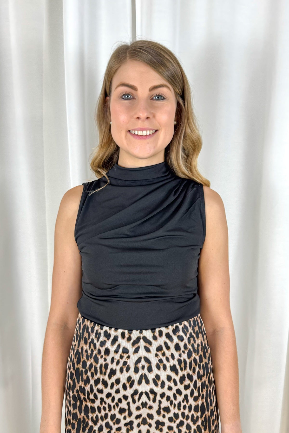 Draped Top - schwarz
