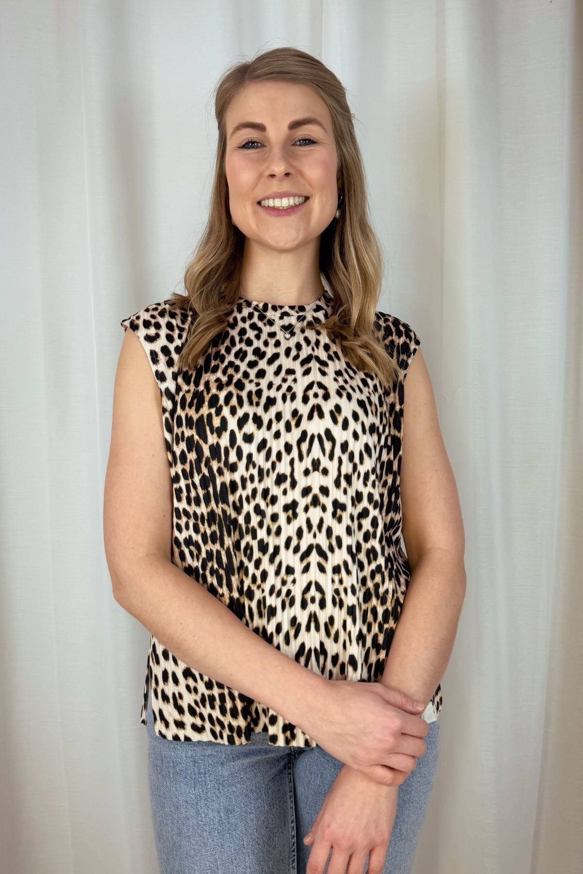 Dunn Plissee Top - leo