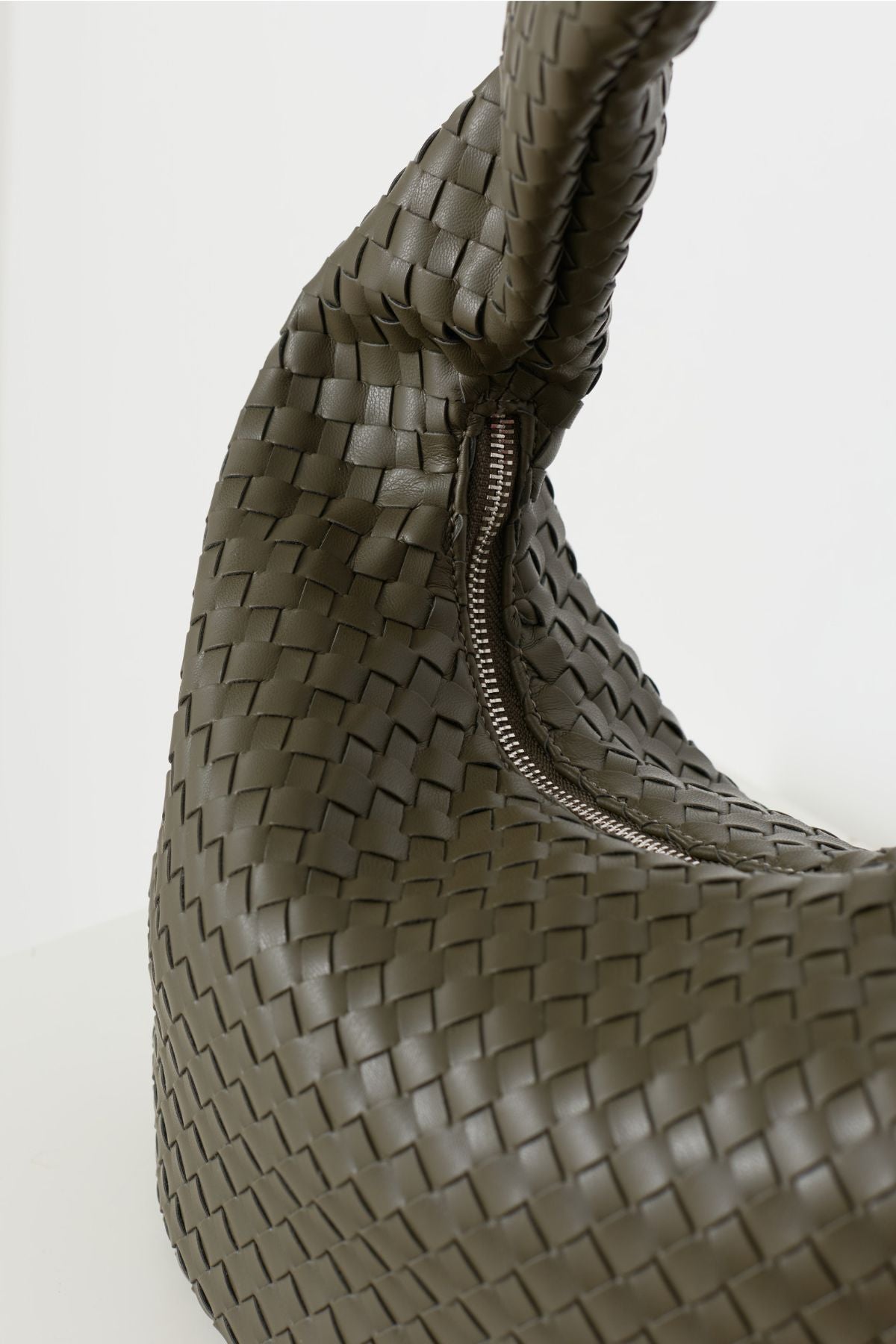 Braided Shoulder Bag - khaki