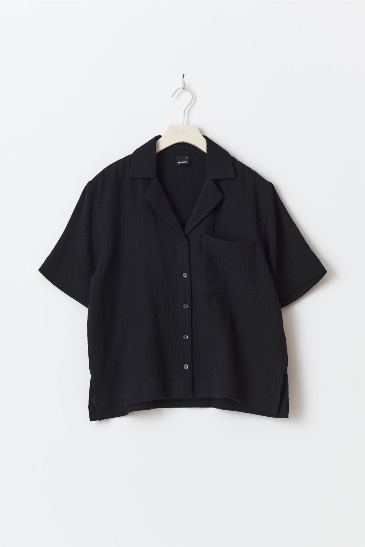 Musselinshirt Gauze - schwarz & weiß