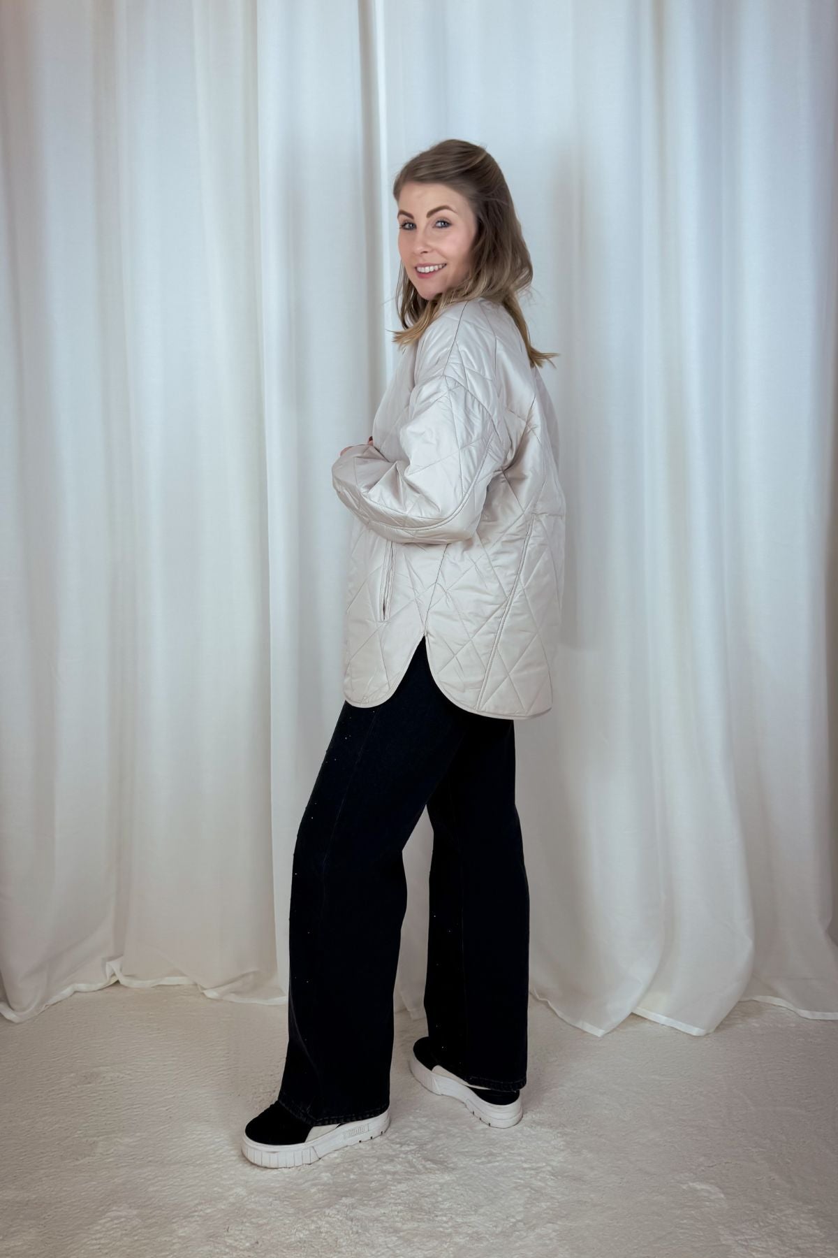 Steppjacke Stella - silber grau