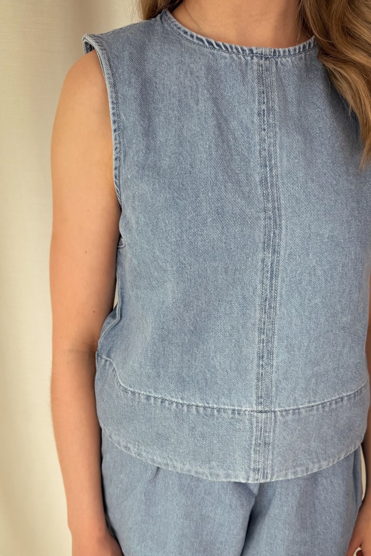 Jeans-Top Flora - hellblau
