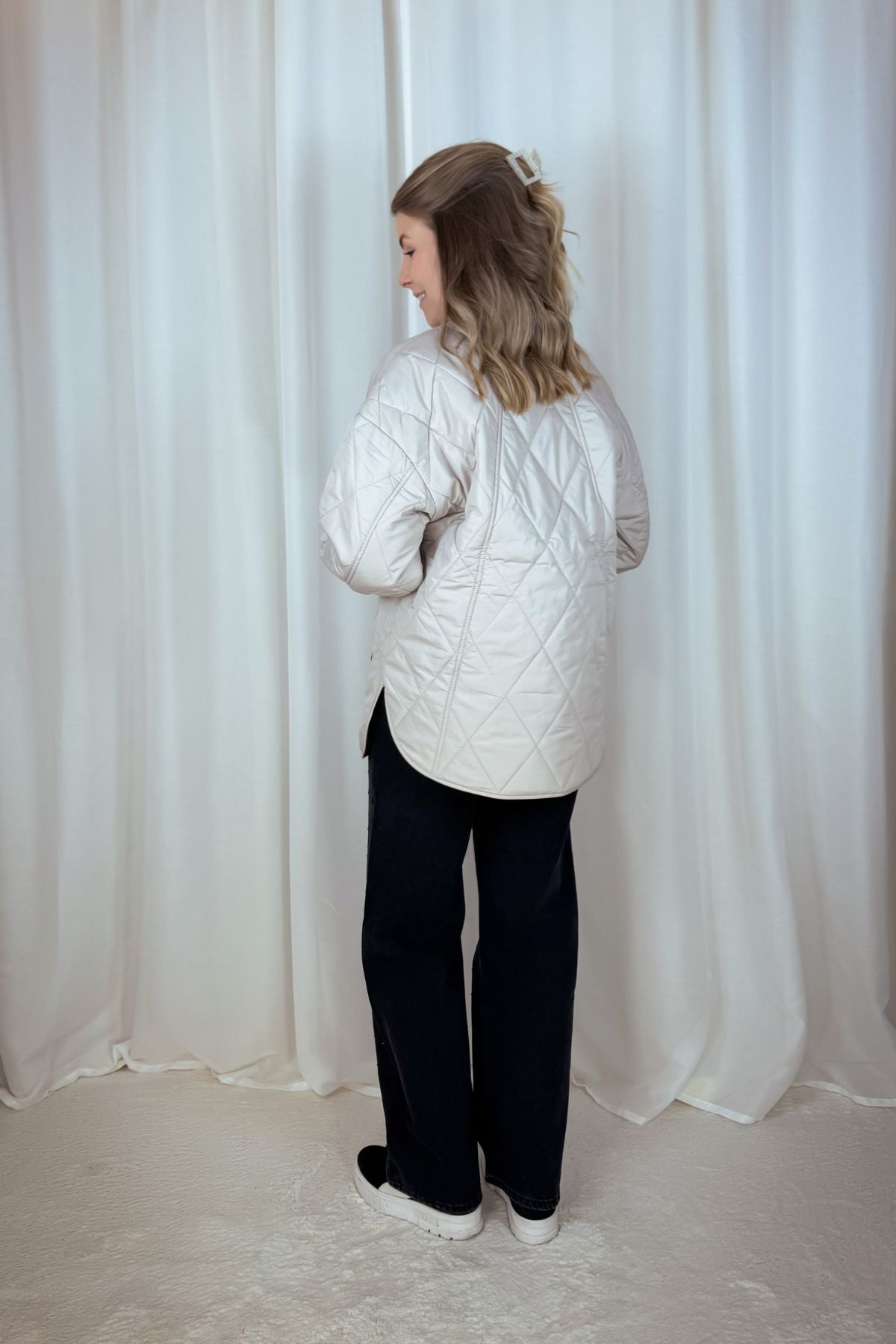 Steppjacke Stella - silber grau