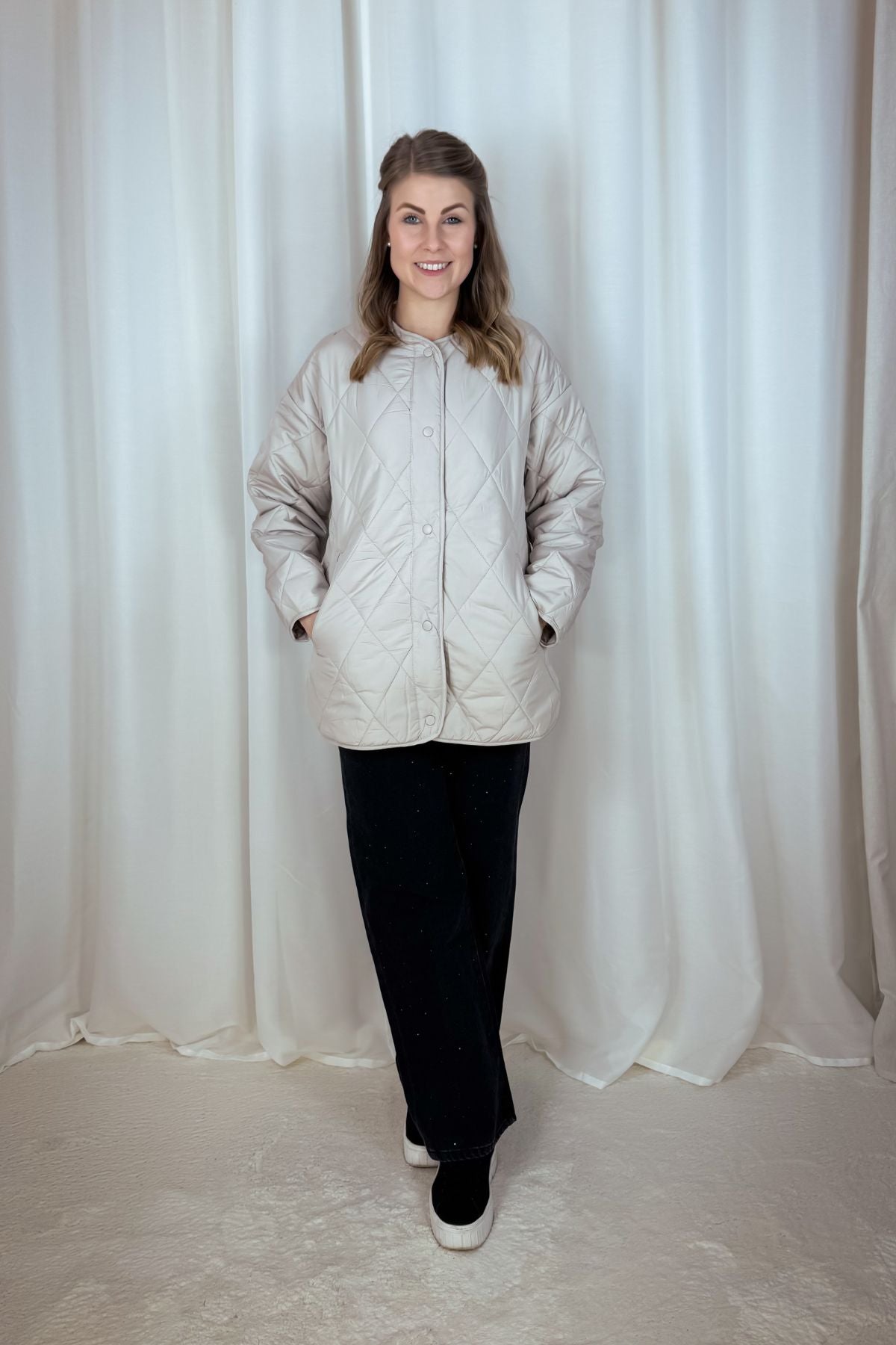 Steppjacke Stella - silber grau