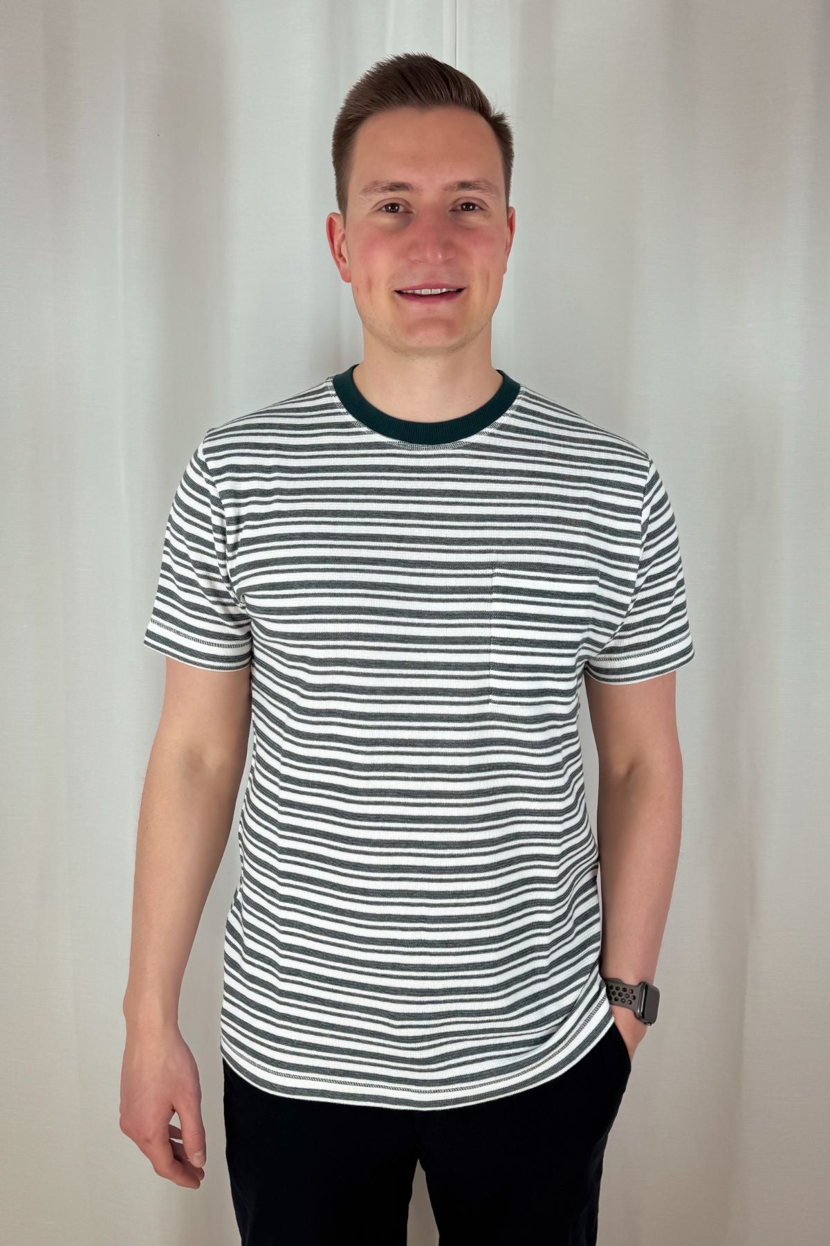 T-Shirt Neo - grün weiß gestreift