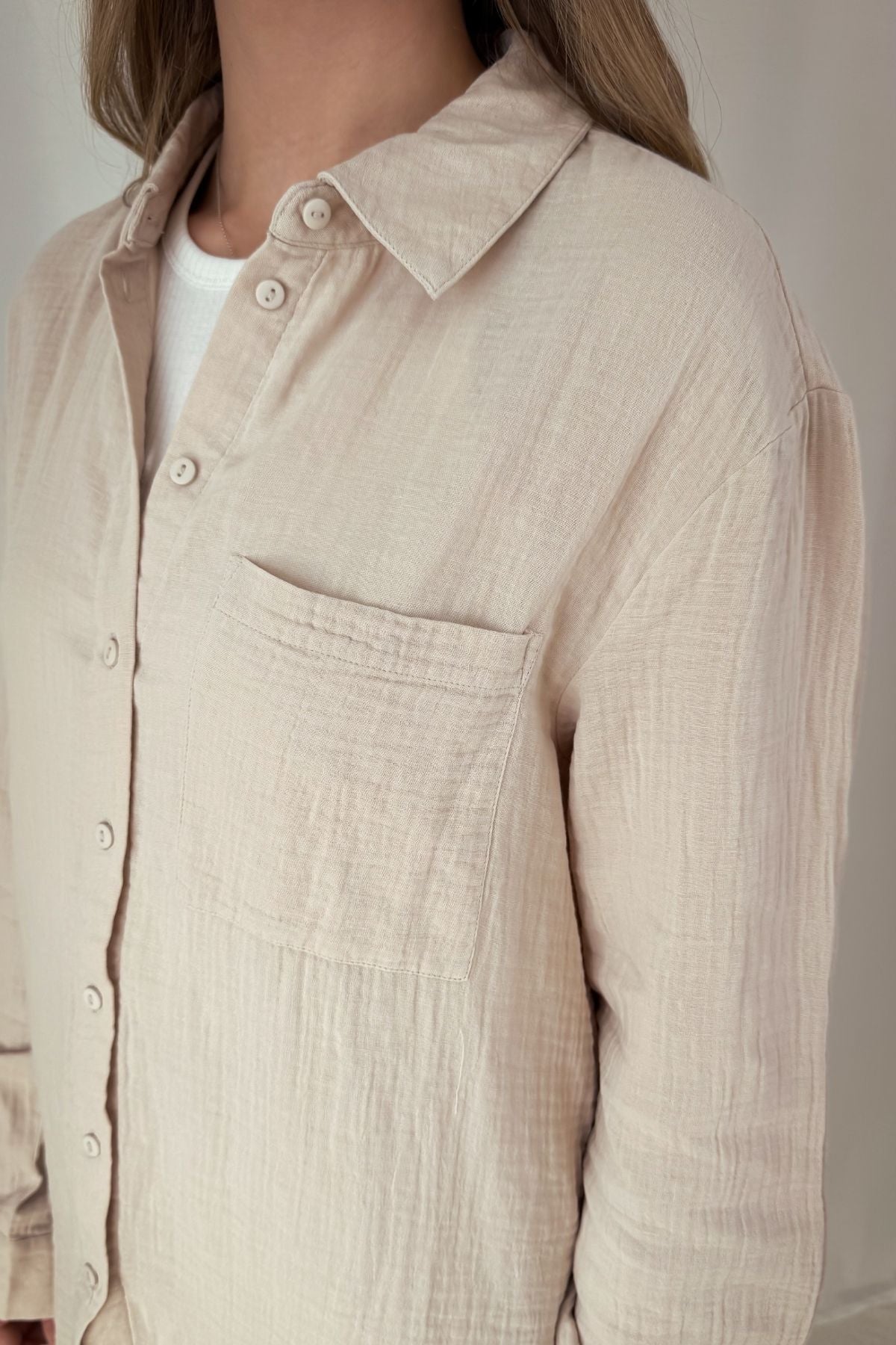 Musselinhemd Sastina - pink/beige