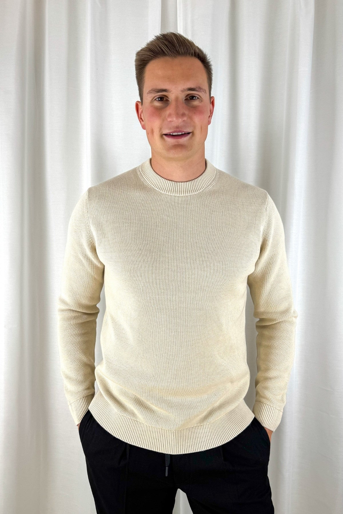 Strickpullover - beige