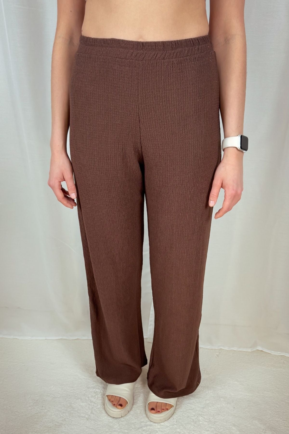 Hose Isobel - rot/schokobraun