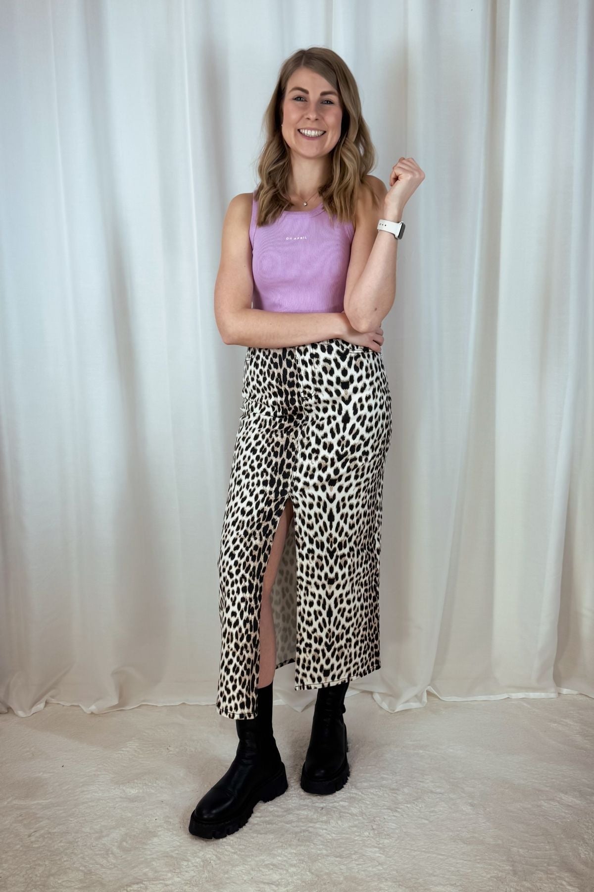 Kaia Denim Skirt - leo