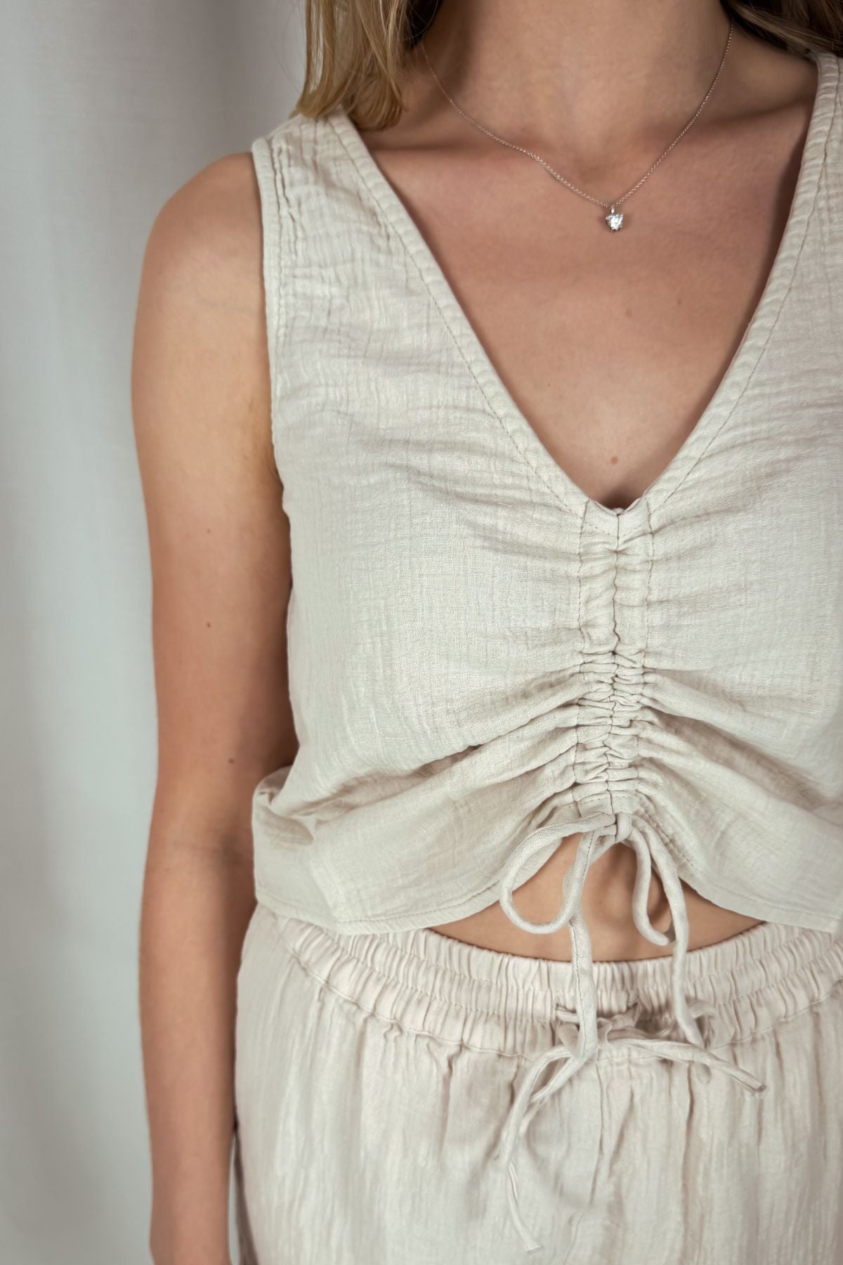 Musselin Cropped Top Sastina - verschiedene Farben