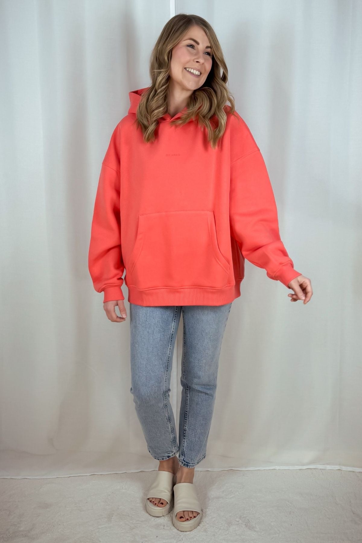 Boyfriend Hoodie - coral