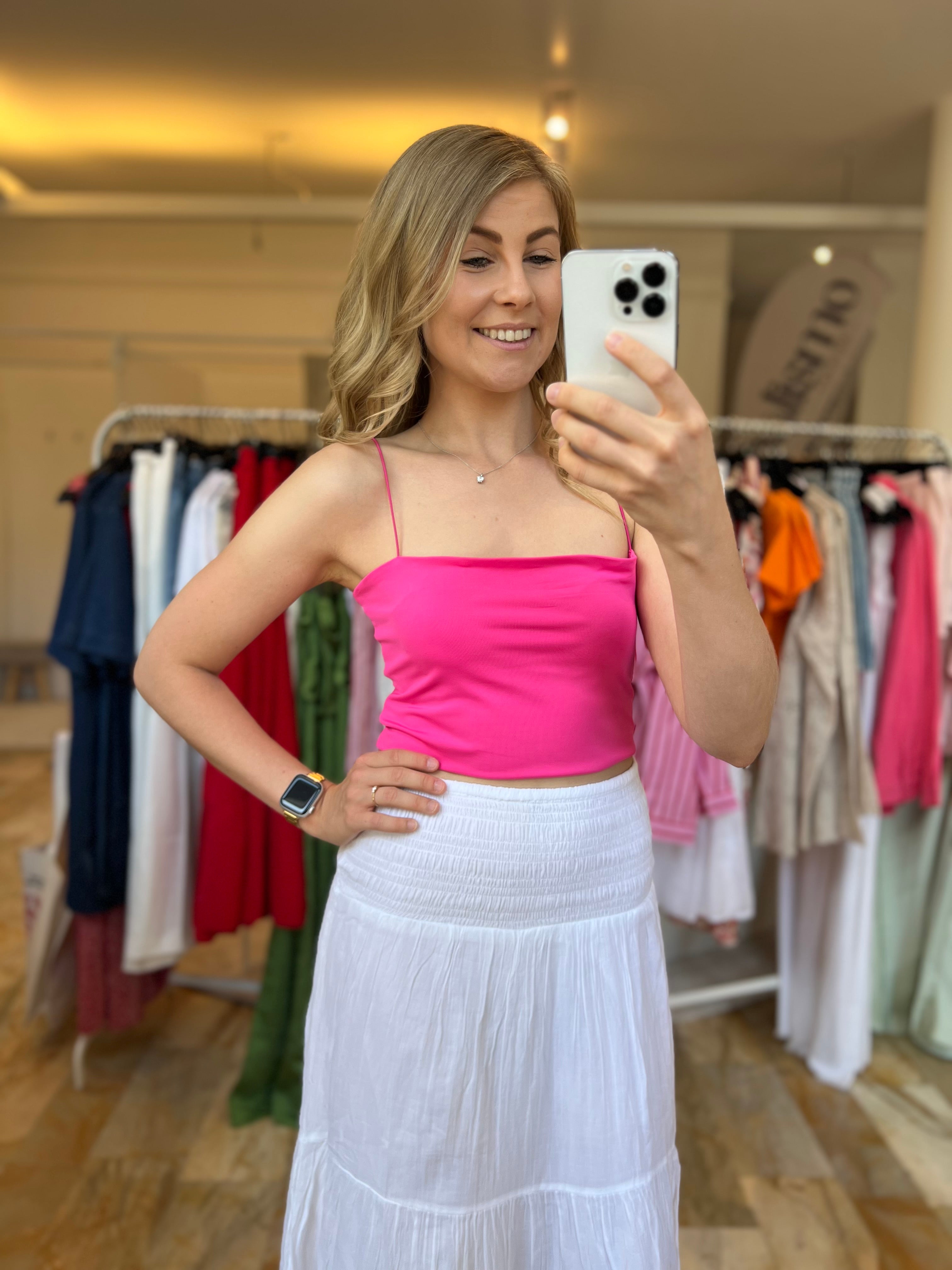 Top mit Spaghettiträgern - pink