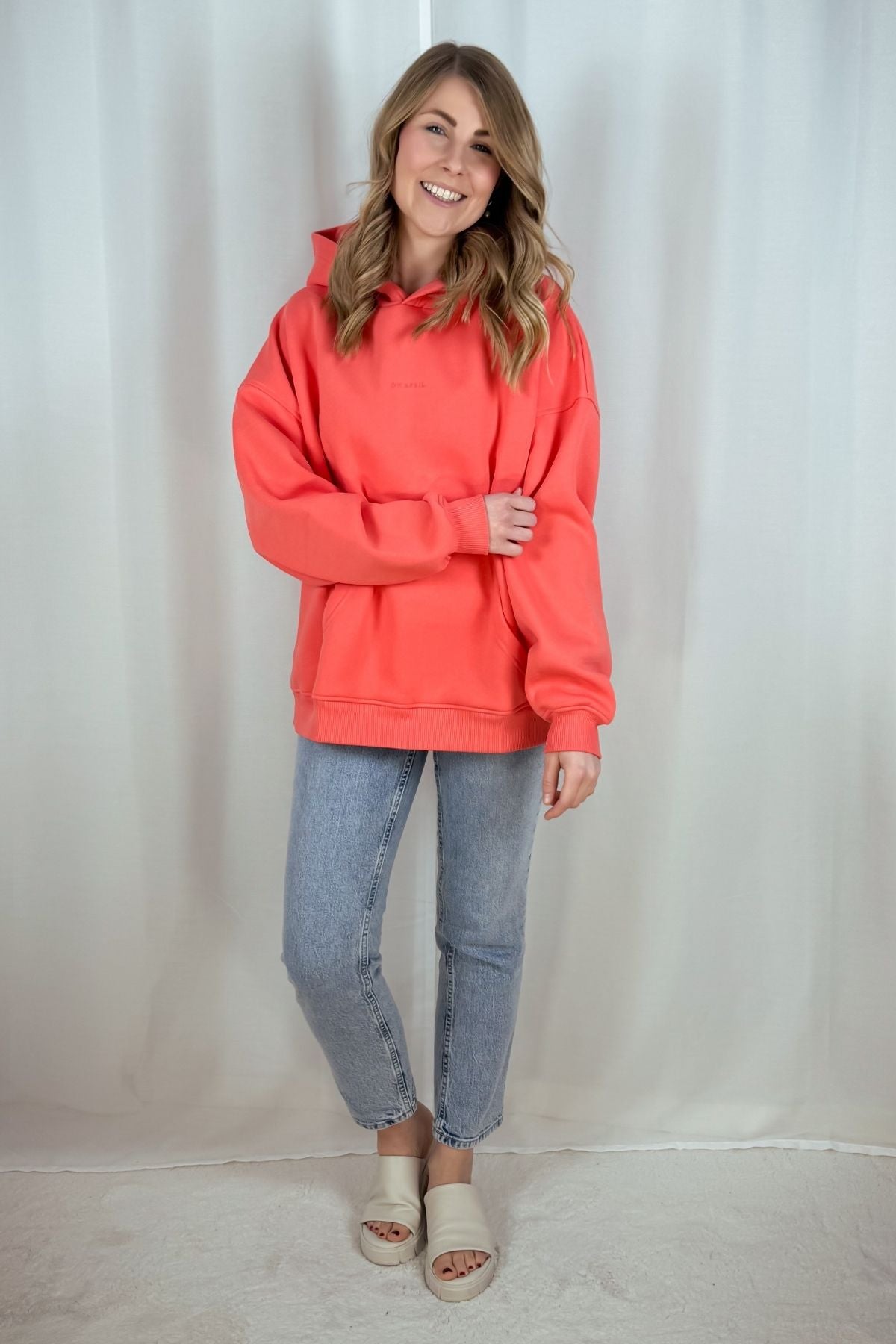 Boyfriend Hoodie - coral