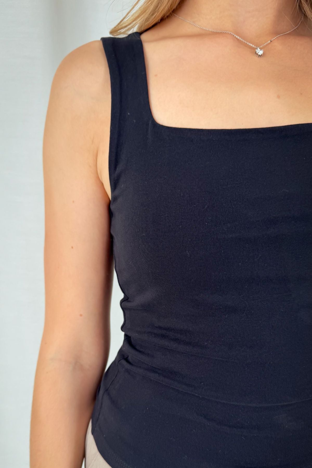 Basic Top - schwarz/weiß