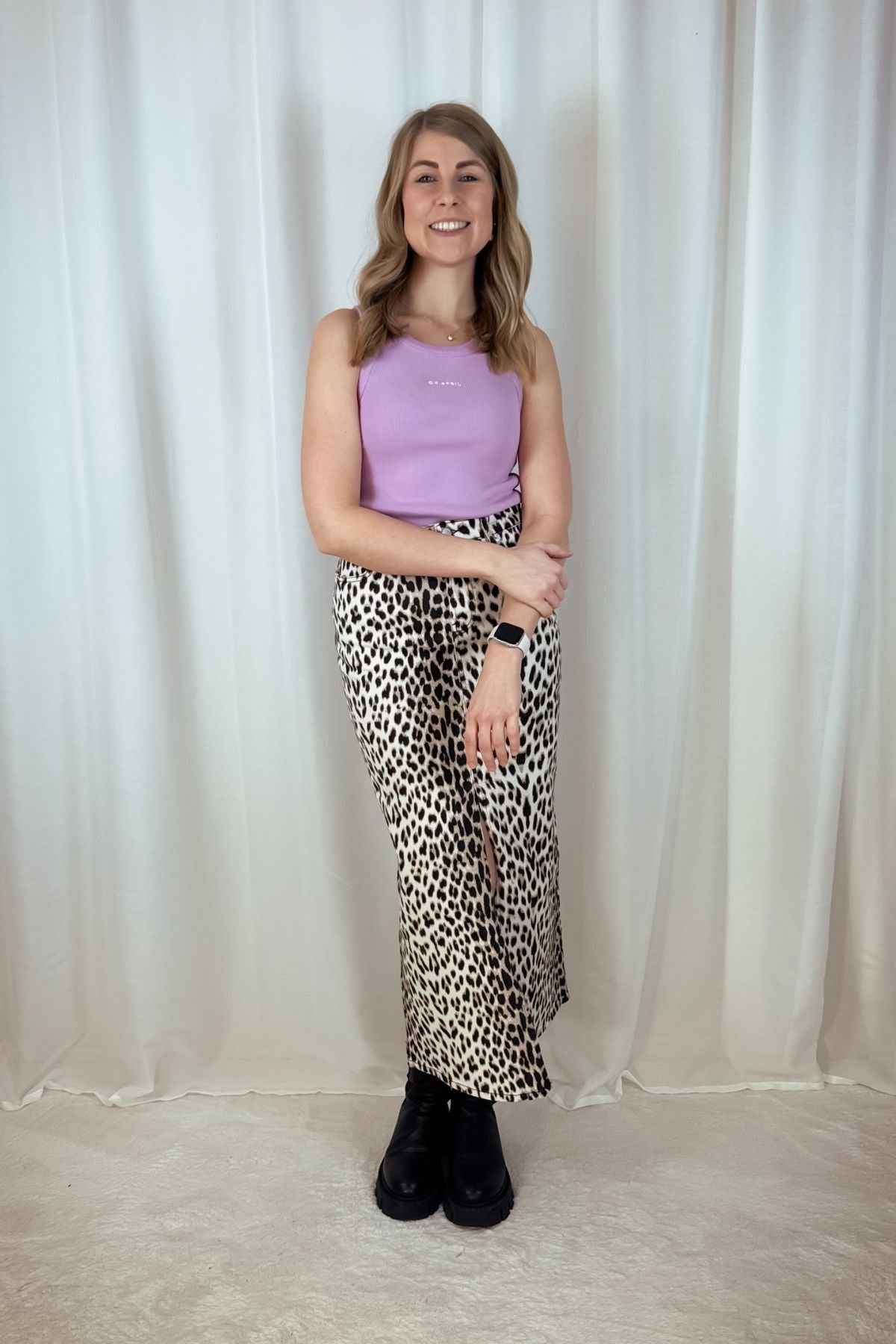 Kaia Denim Skirt - leo