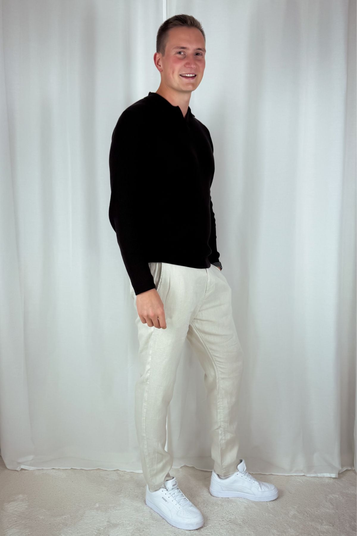 Longsleeve Polo Kostas - dunkelbraun