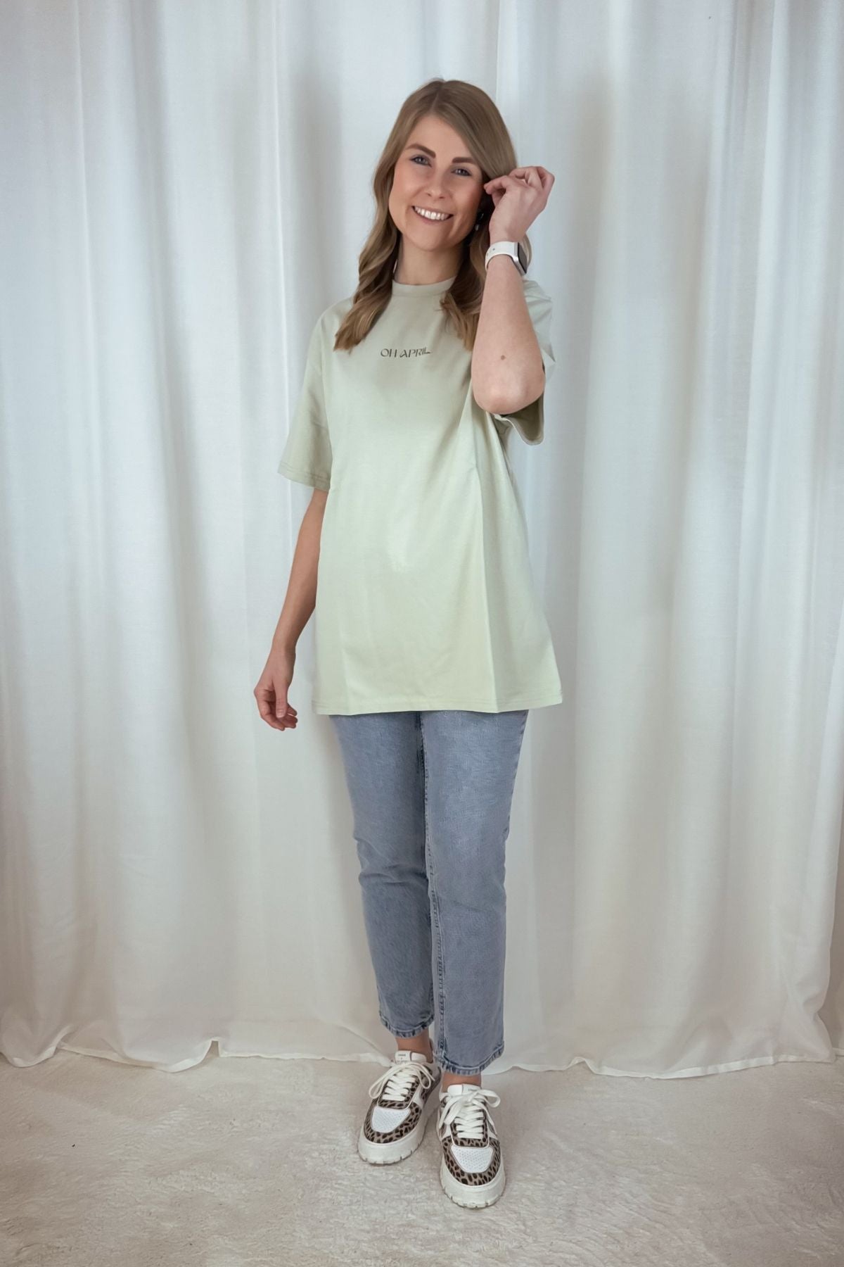 Boyfriend T-Shirt Positive - grün