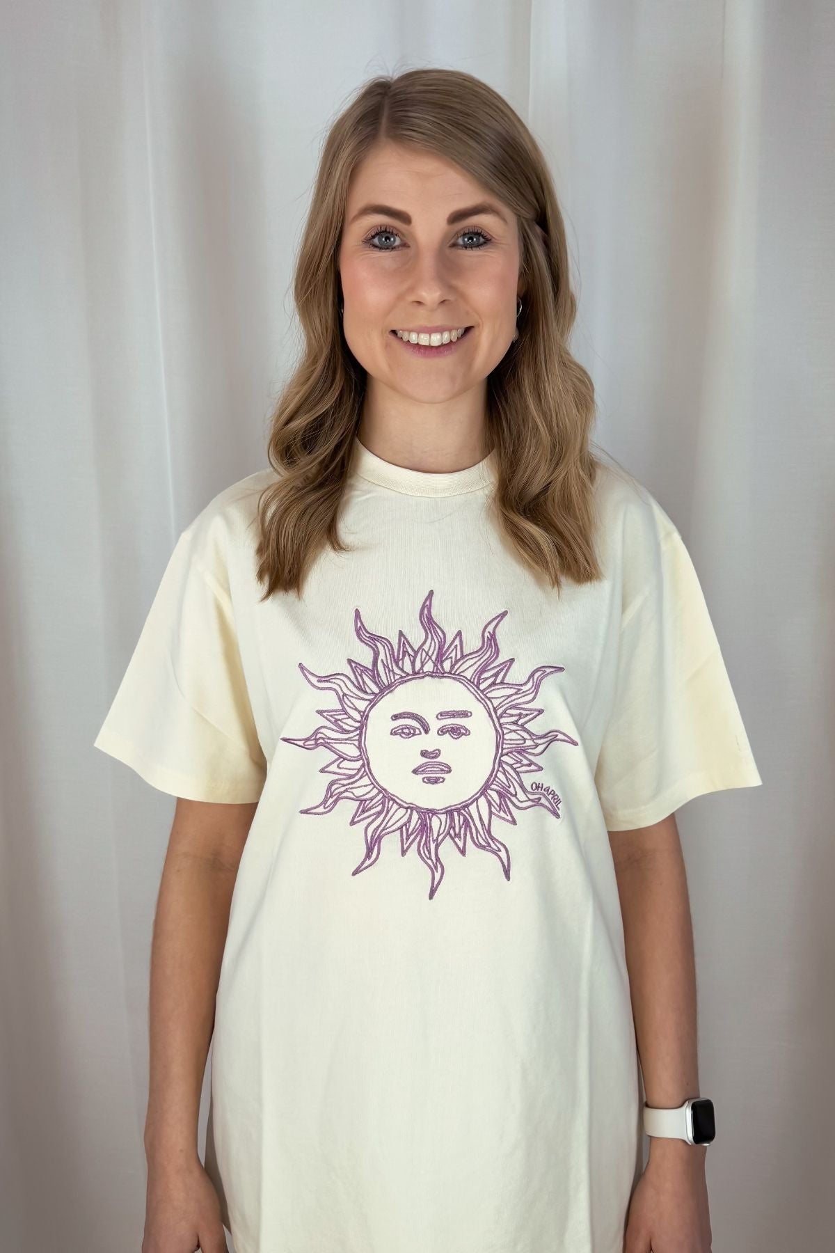 Boyfriend T-Shirt Sun - beige