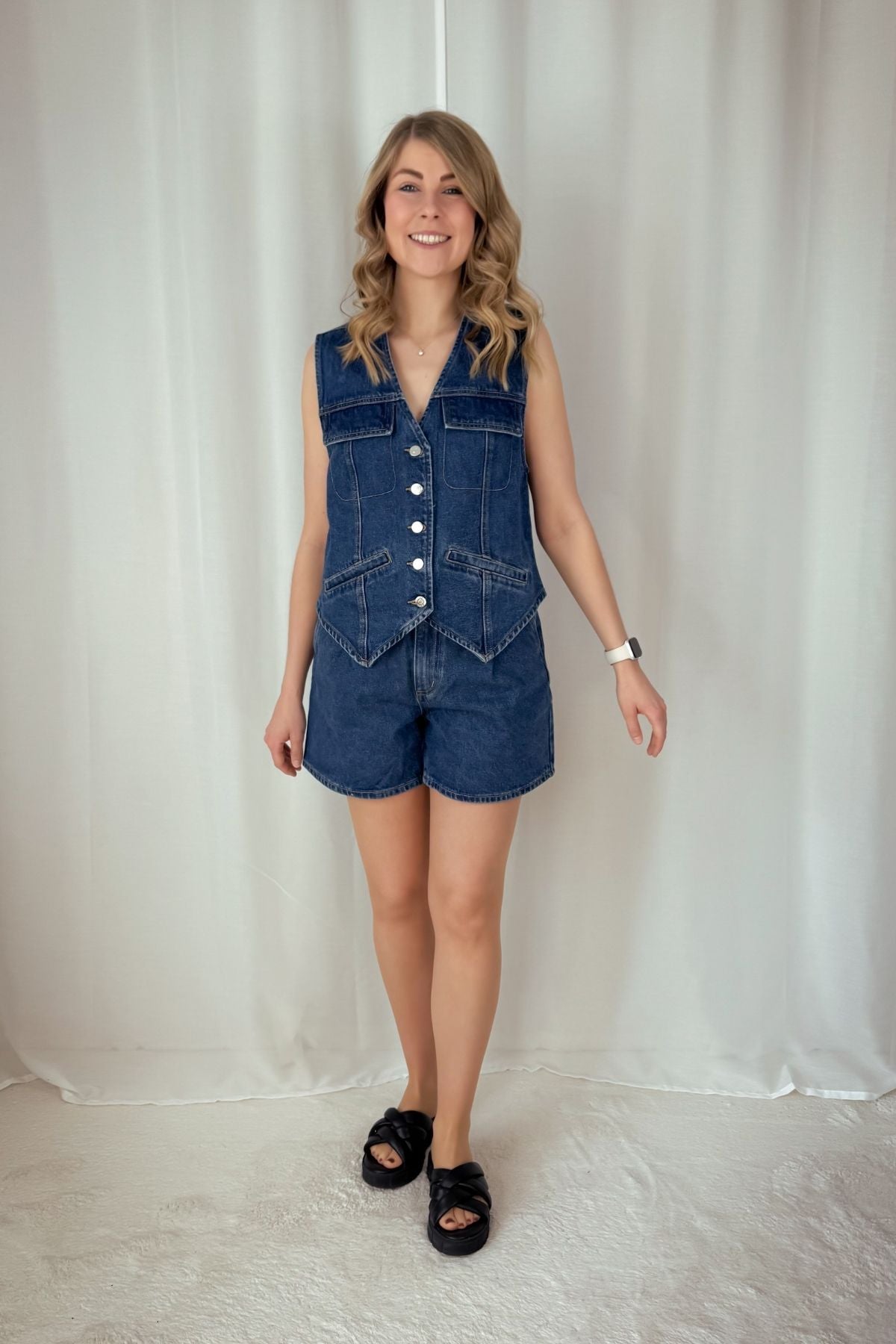 Jeansshorts Lilyan - blau