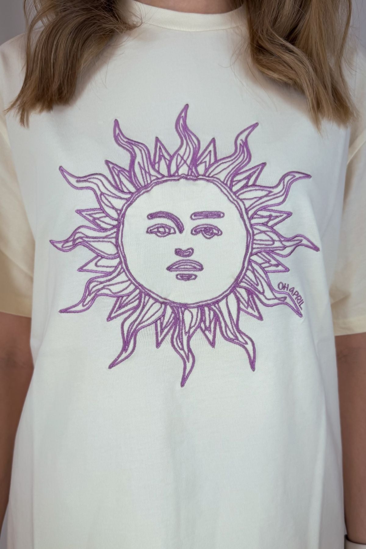 Boyfriend T-Shirt Sun - beige