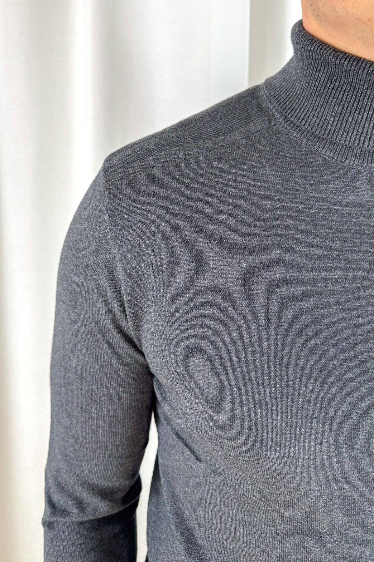 Pullover Berg Rollkragen - anthrazit