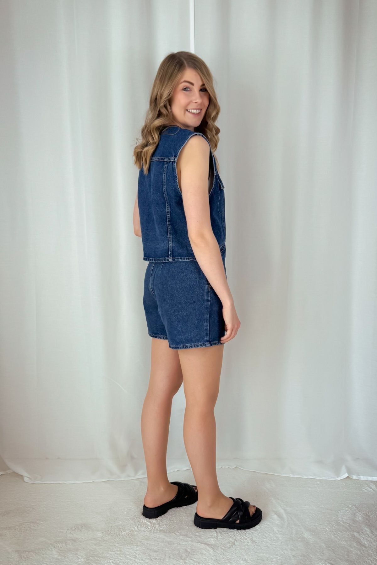 Jeansshorts Lilyan - blau