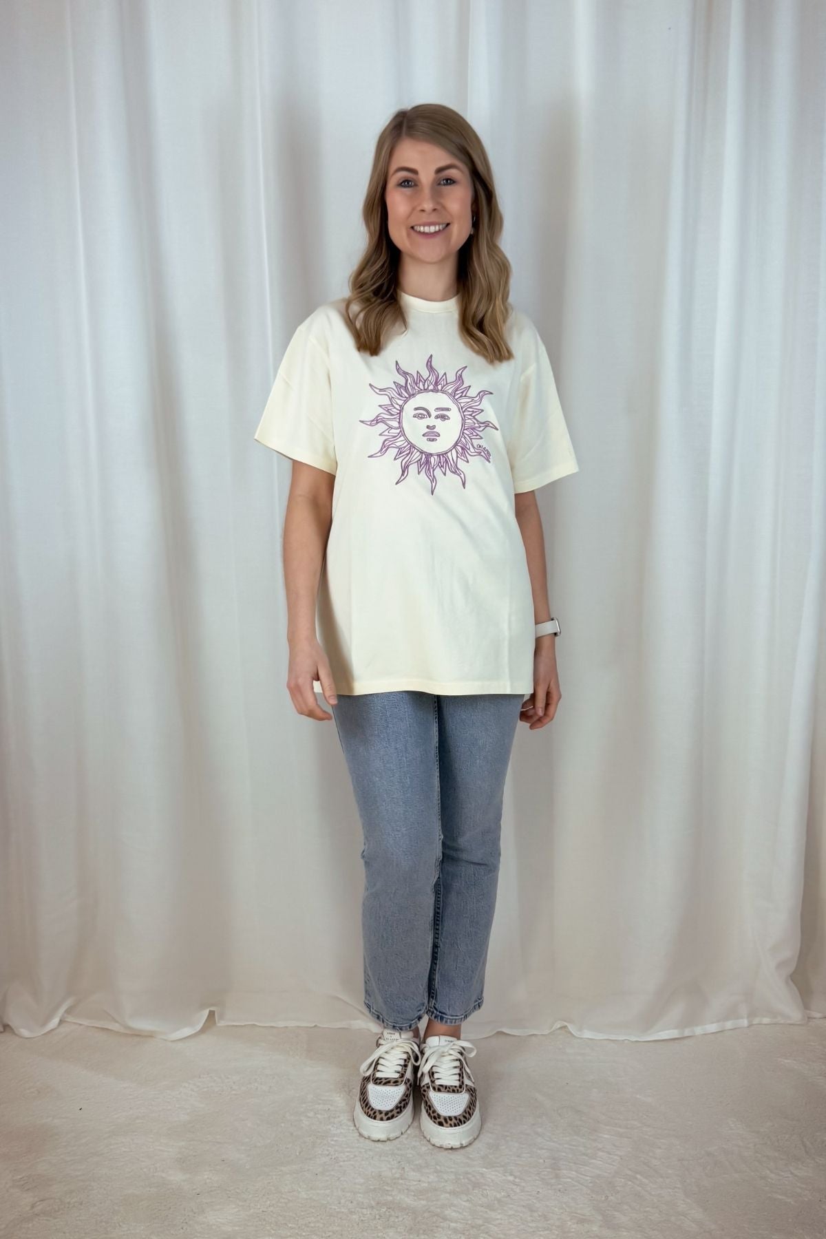 Boyfriend T-Shirt Sun - beige