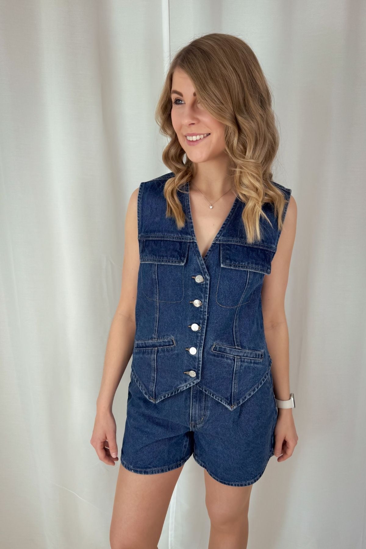 Jeansweste Bailey - blau