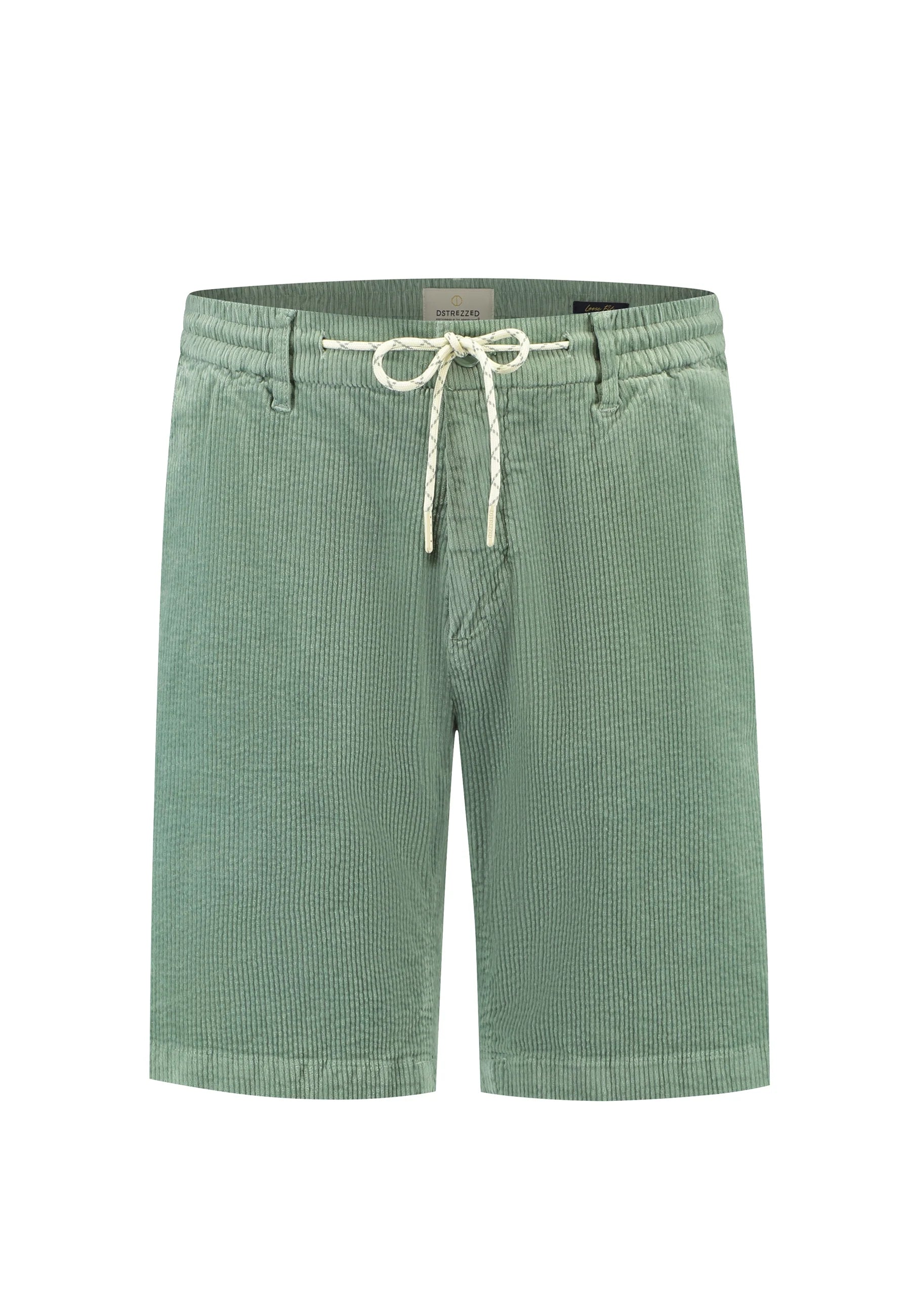 Cordshort Logan - grün/beige