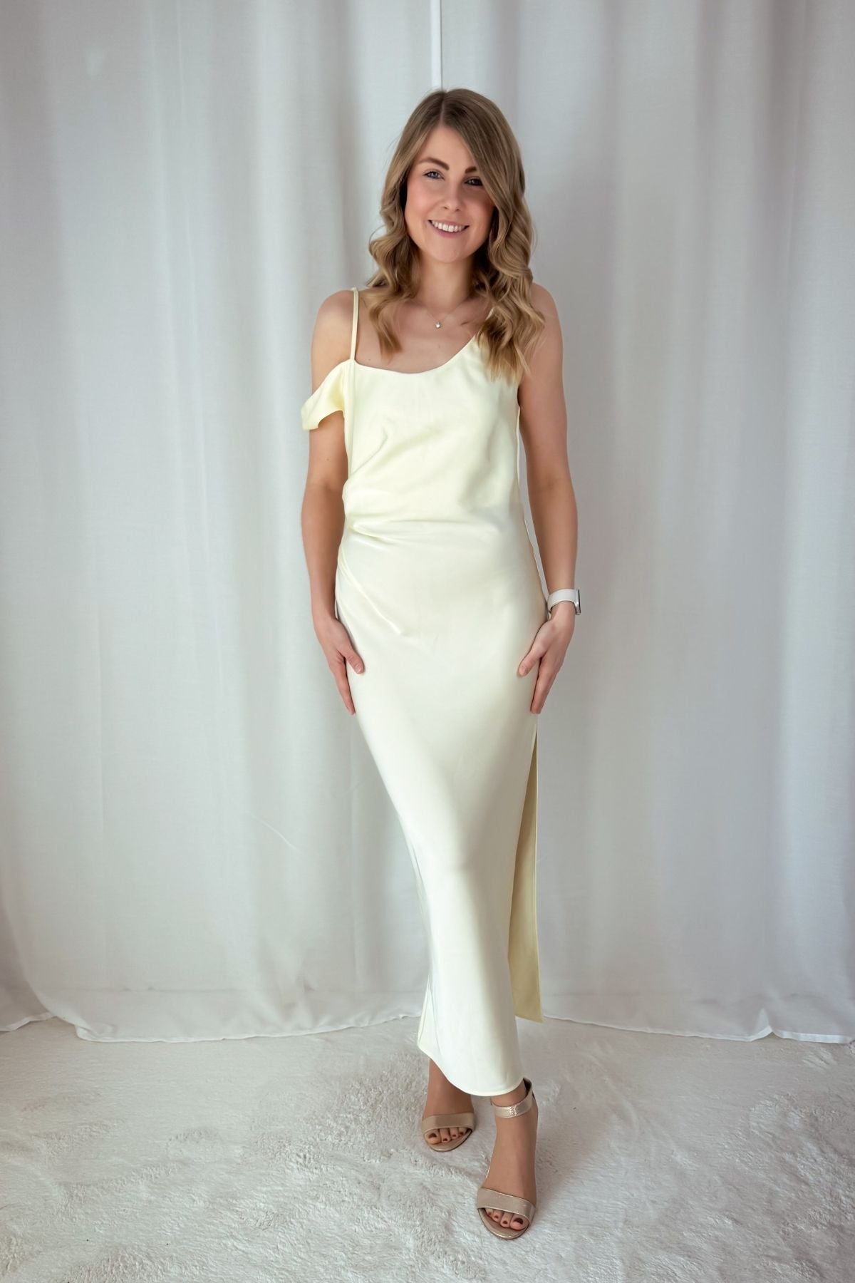 Kleid Valeska - pastellgelb